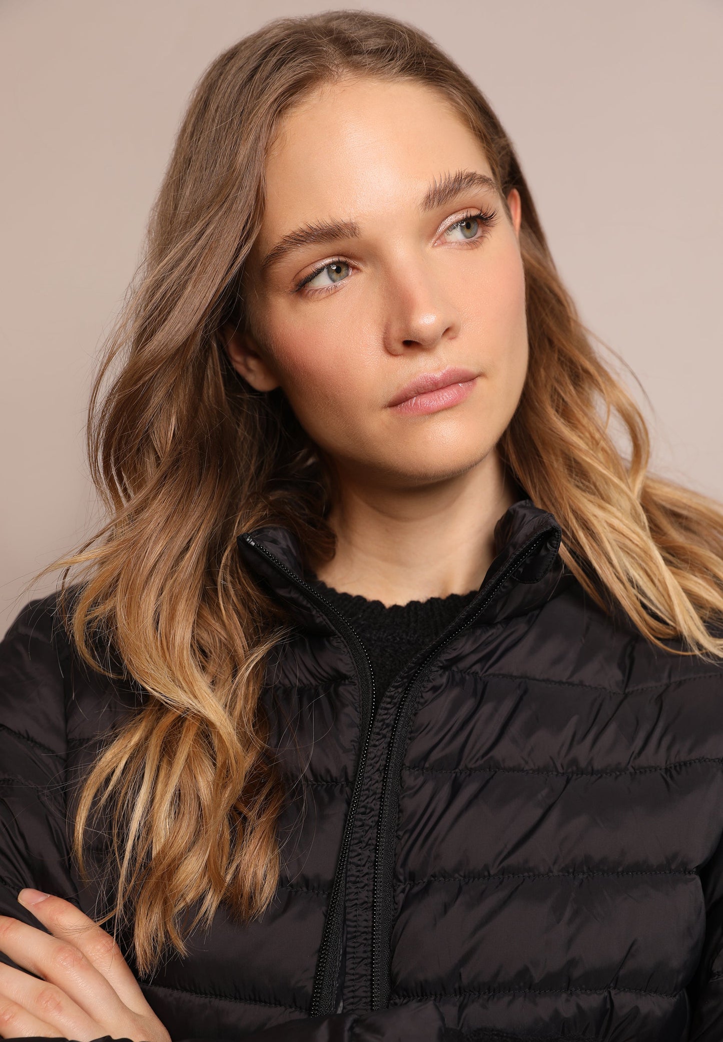 METALLIC QUILTED JACKET