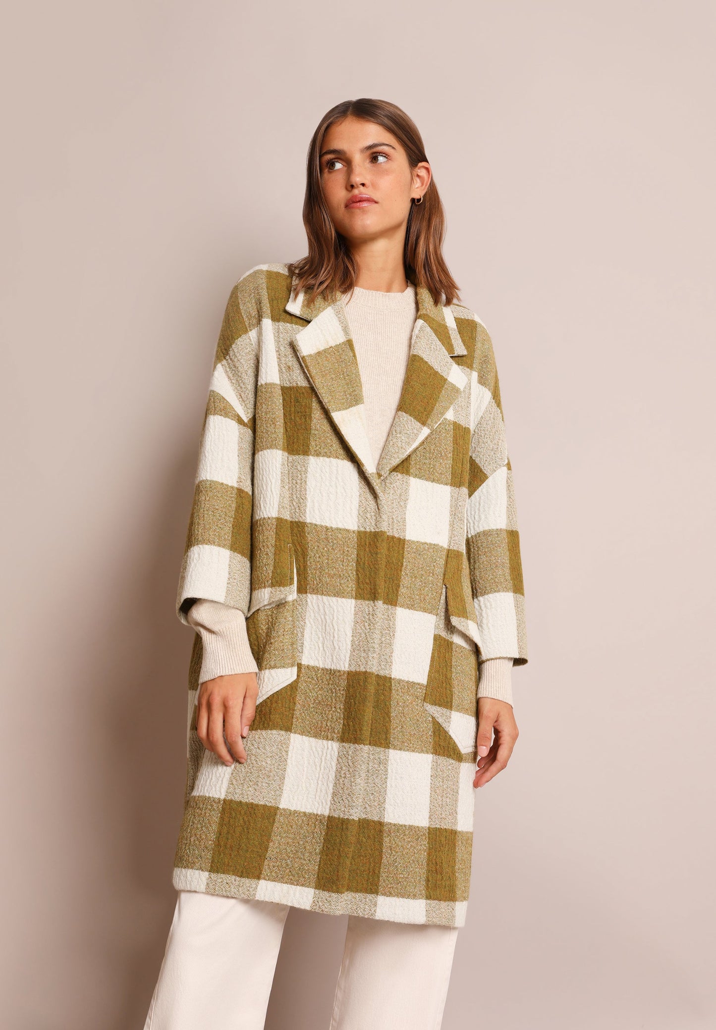 CHECK CLOTH COAT