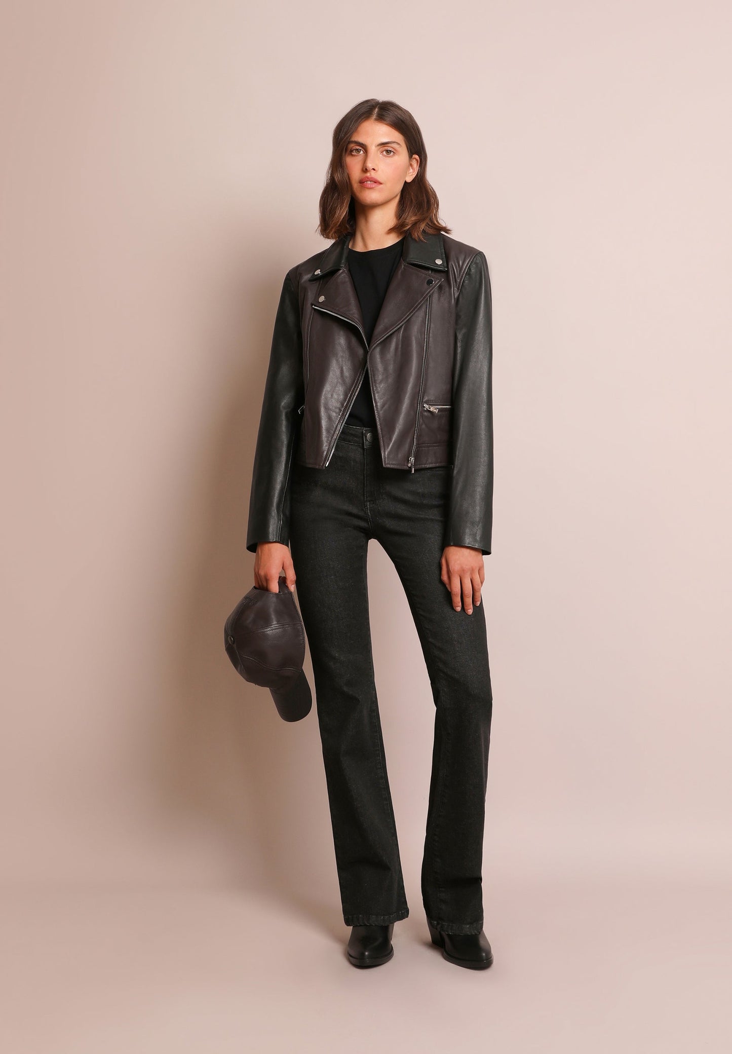 TWO-TONE BIKER JACKET