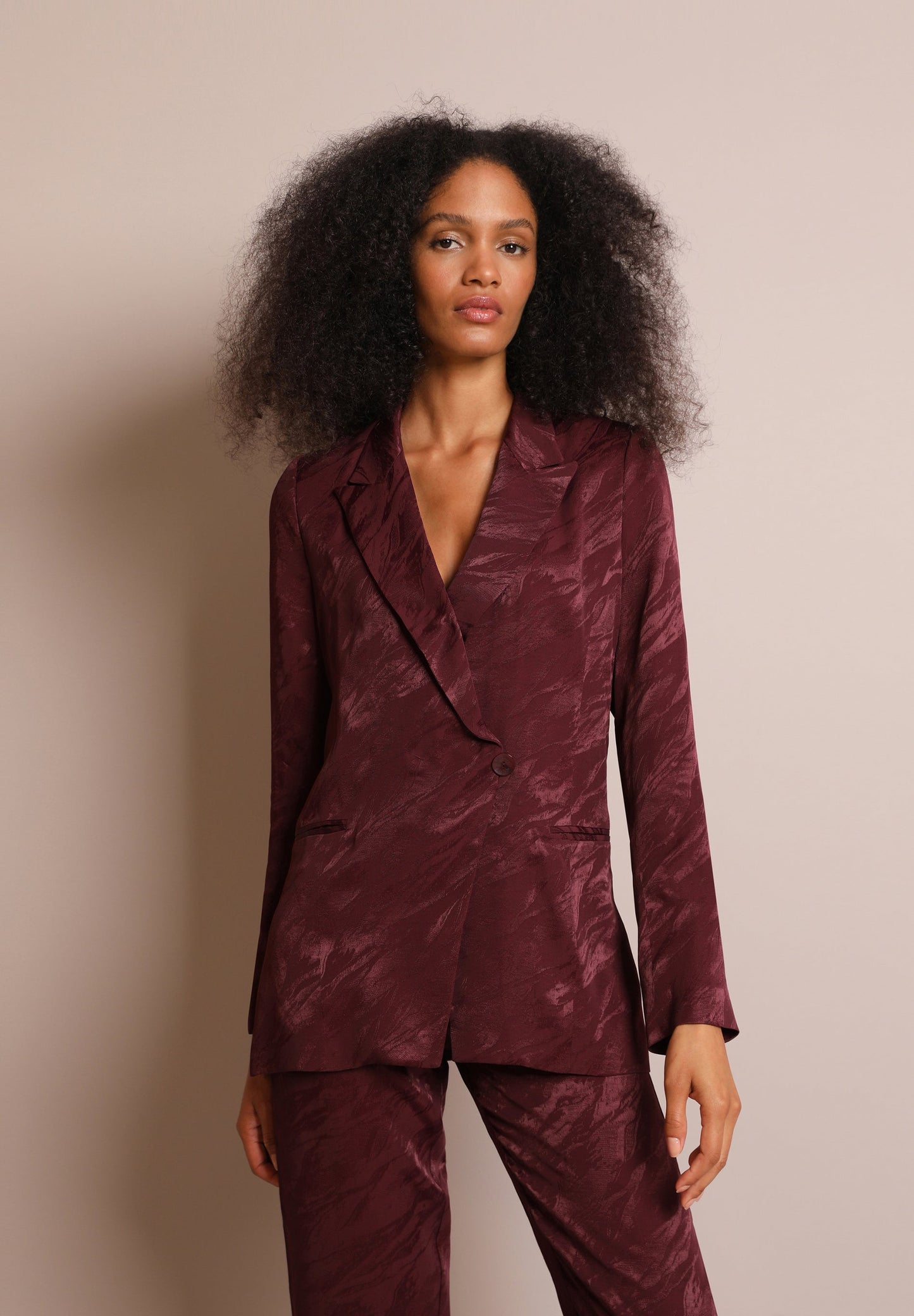 JACQUARD DOUBLE-BREASTED BLAZER