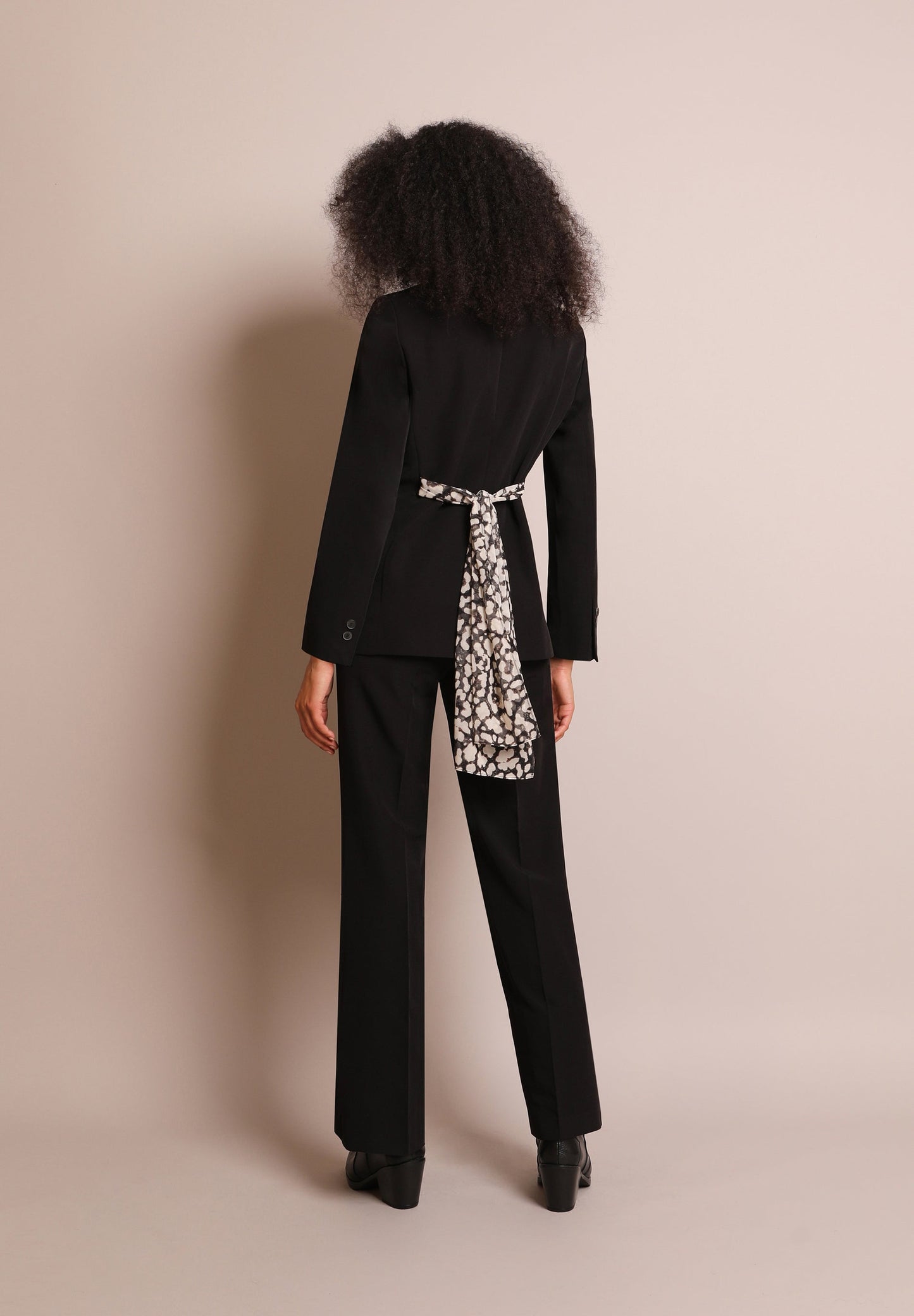 ANIMAL PRINT BLAZER WITH BELT