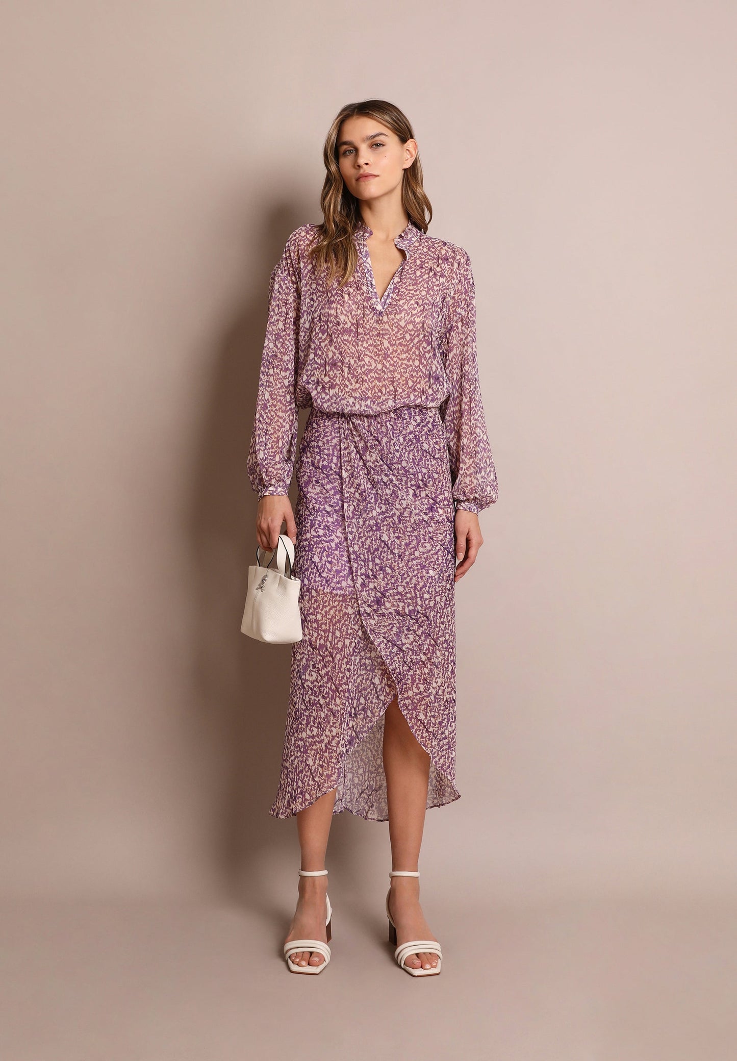 METALLIC PRINT SKIRT