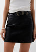 FALDA MINI PIEL CINTURÓN