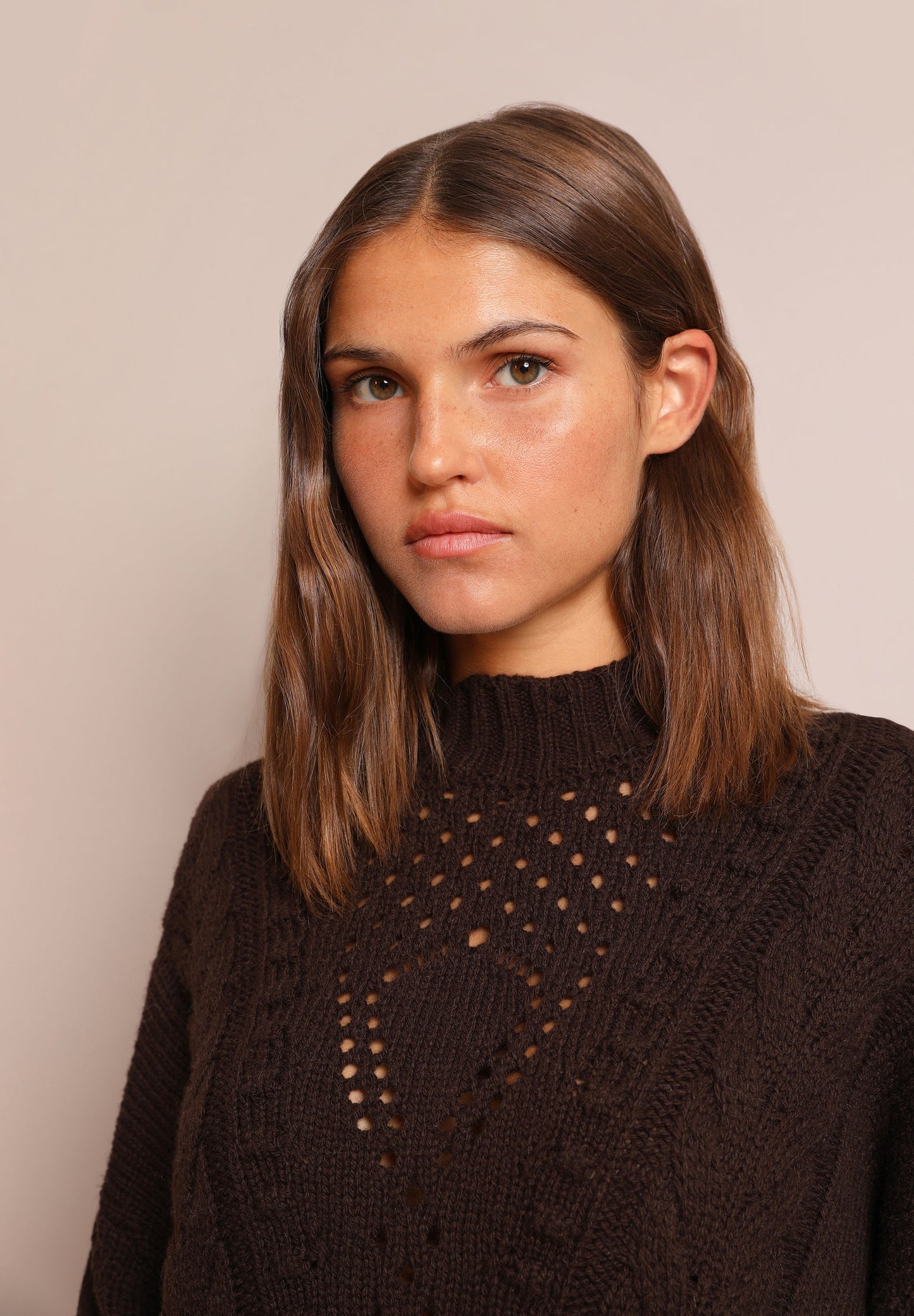 CABLE-KNIT SWEATER