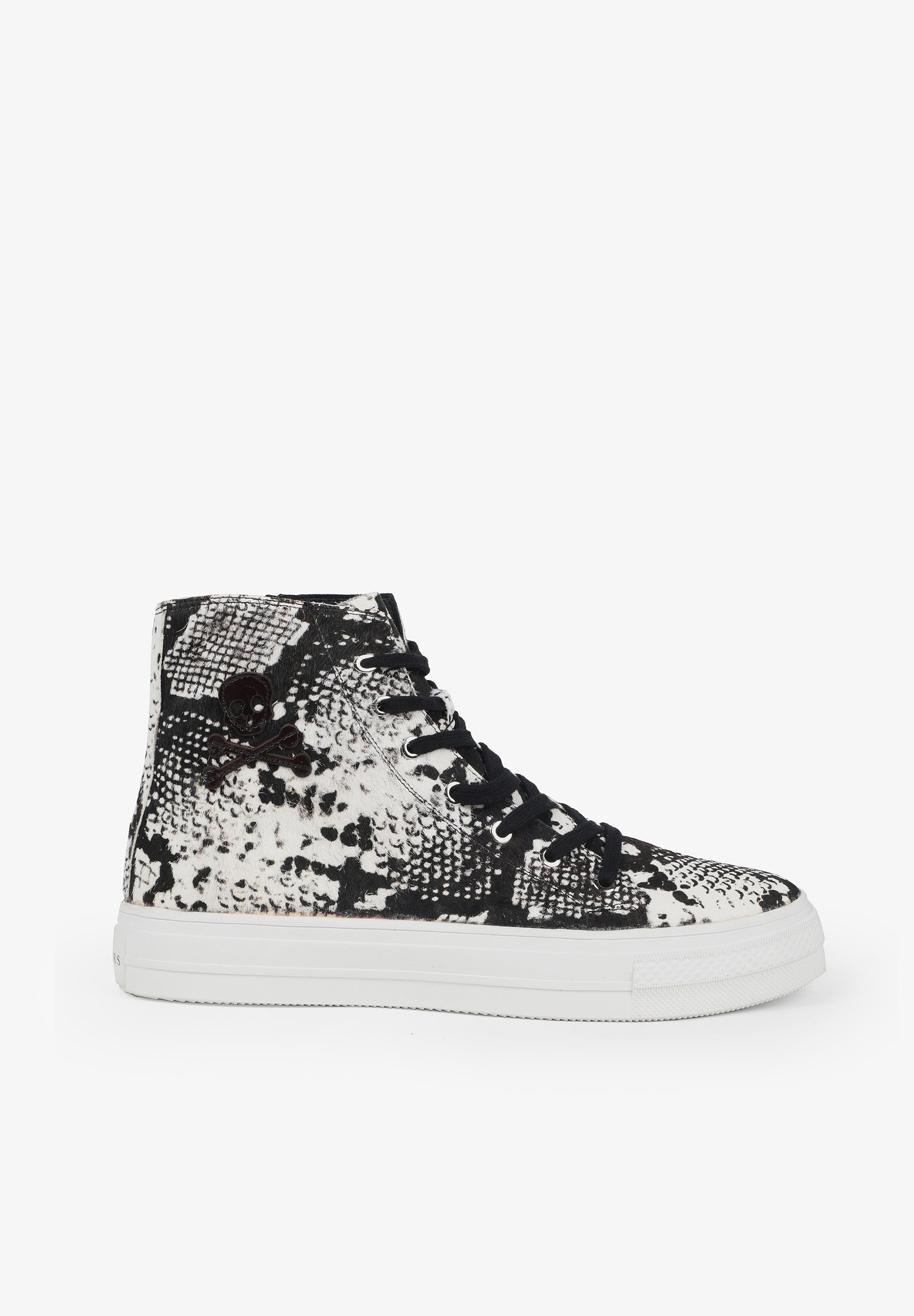HIGH TOP SNEAKERS WITH ANIMAL PRINT
