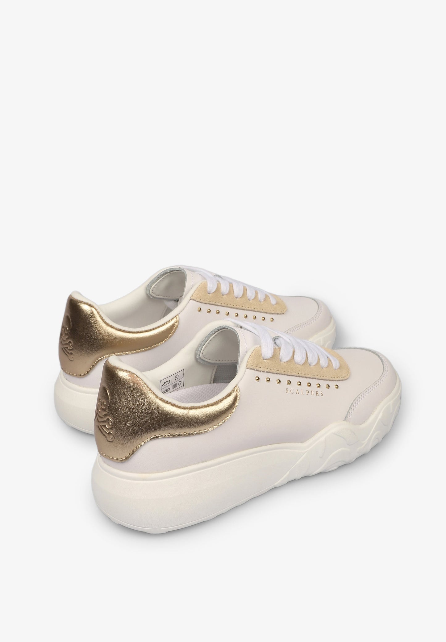 SNEAKERS WITH METALLIC HEEL