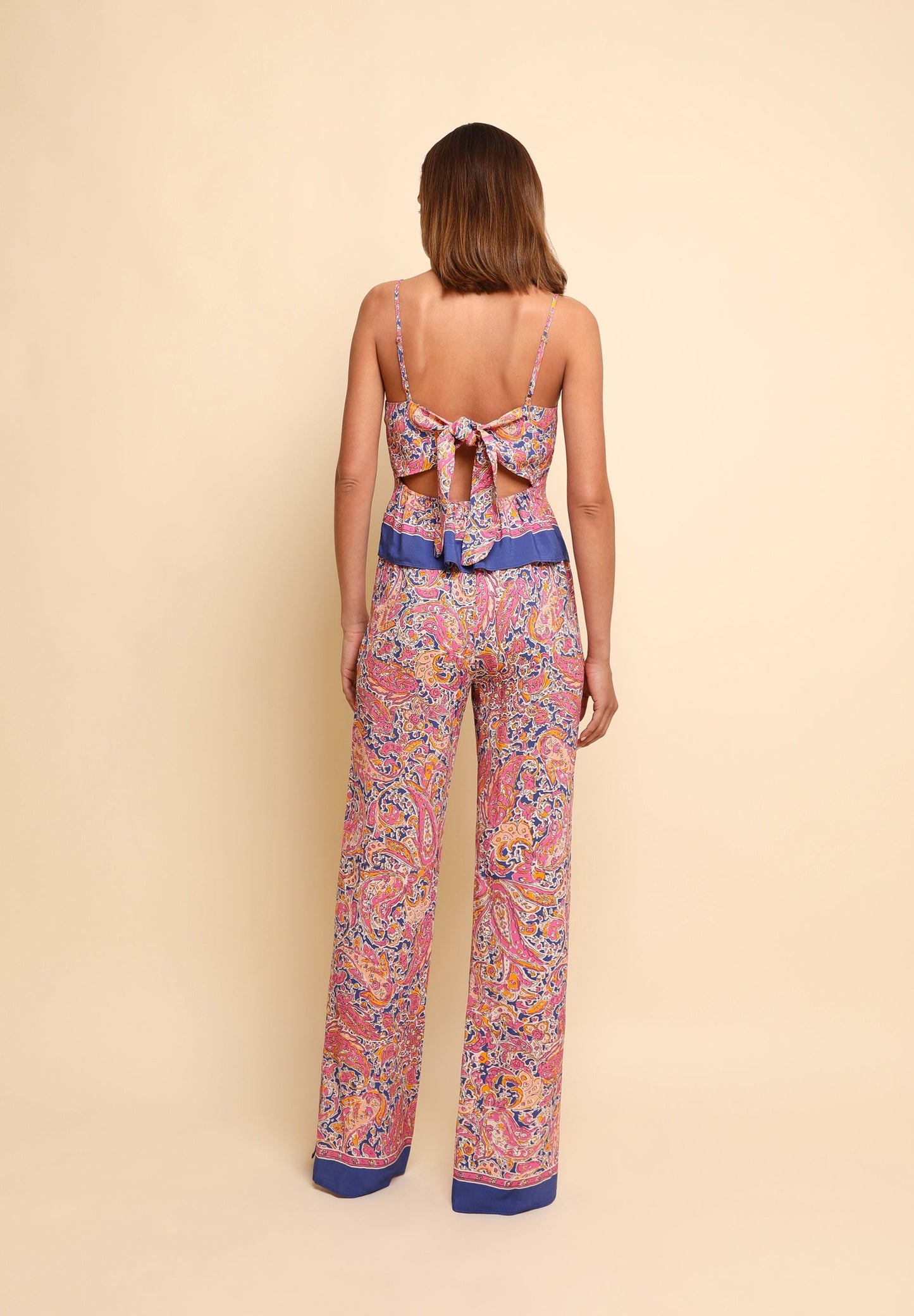 FLARED PRINTED TROUSERS