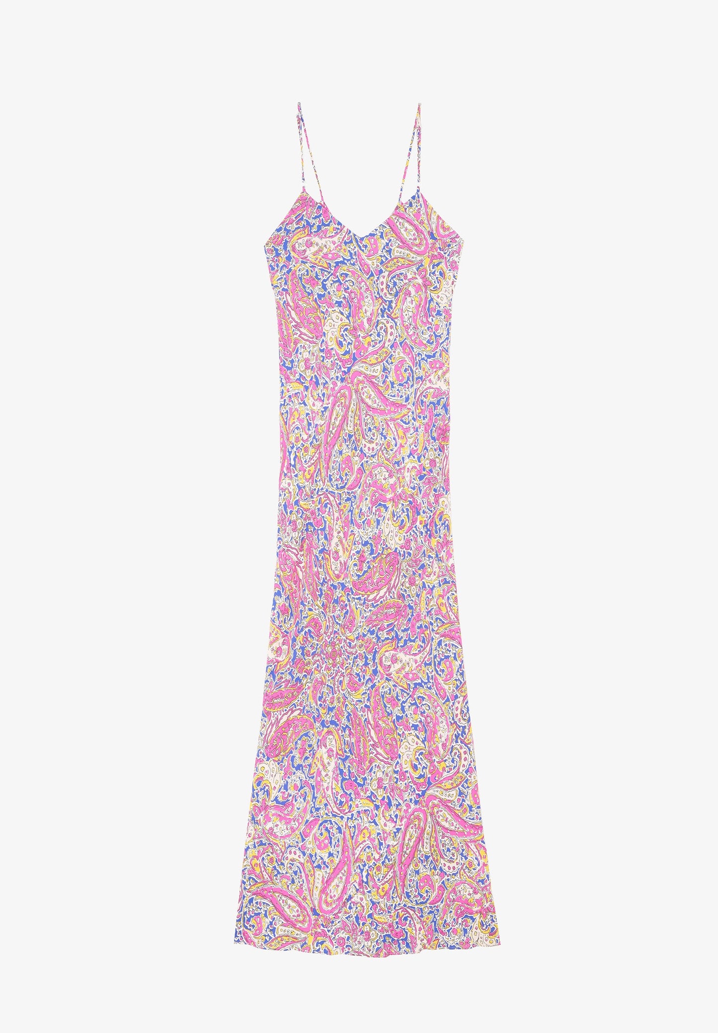 LONG PAISLEY PRINT DRESS