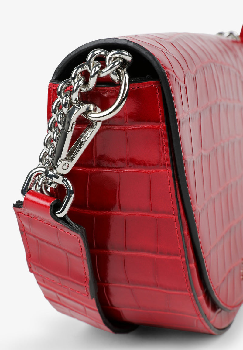 LEATHER BAG WITH CHAIN