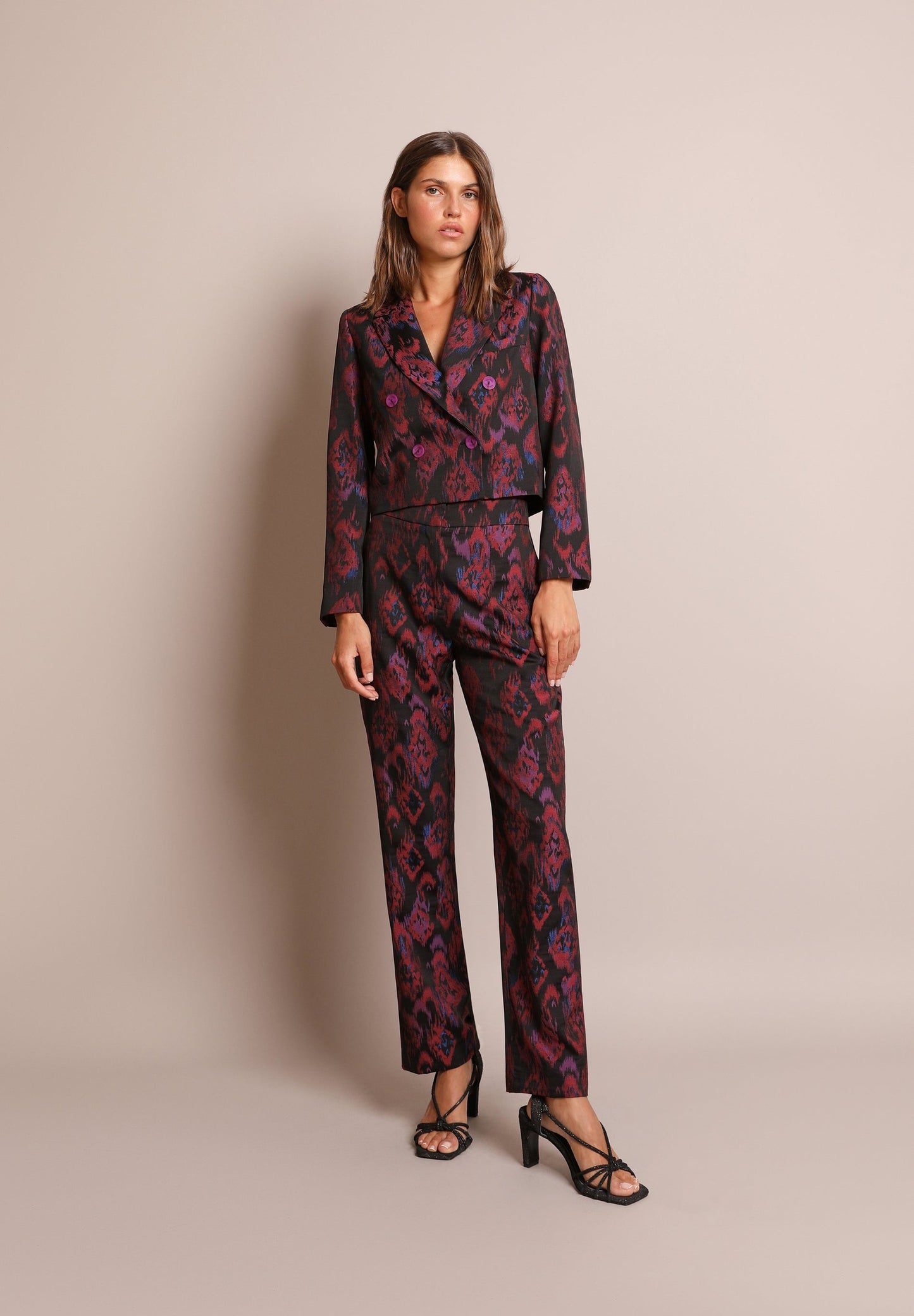 STRAIGHT PRINTED TROUSERS