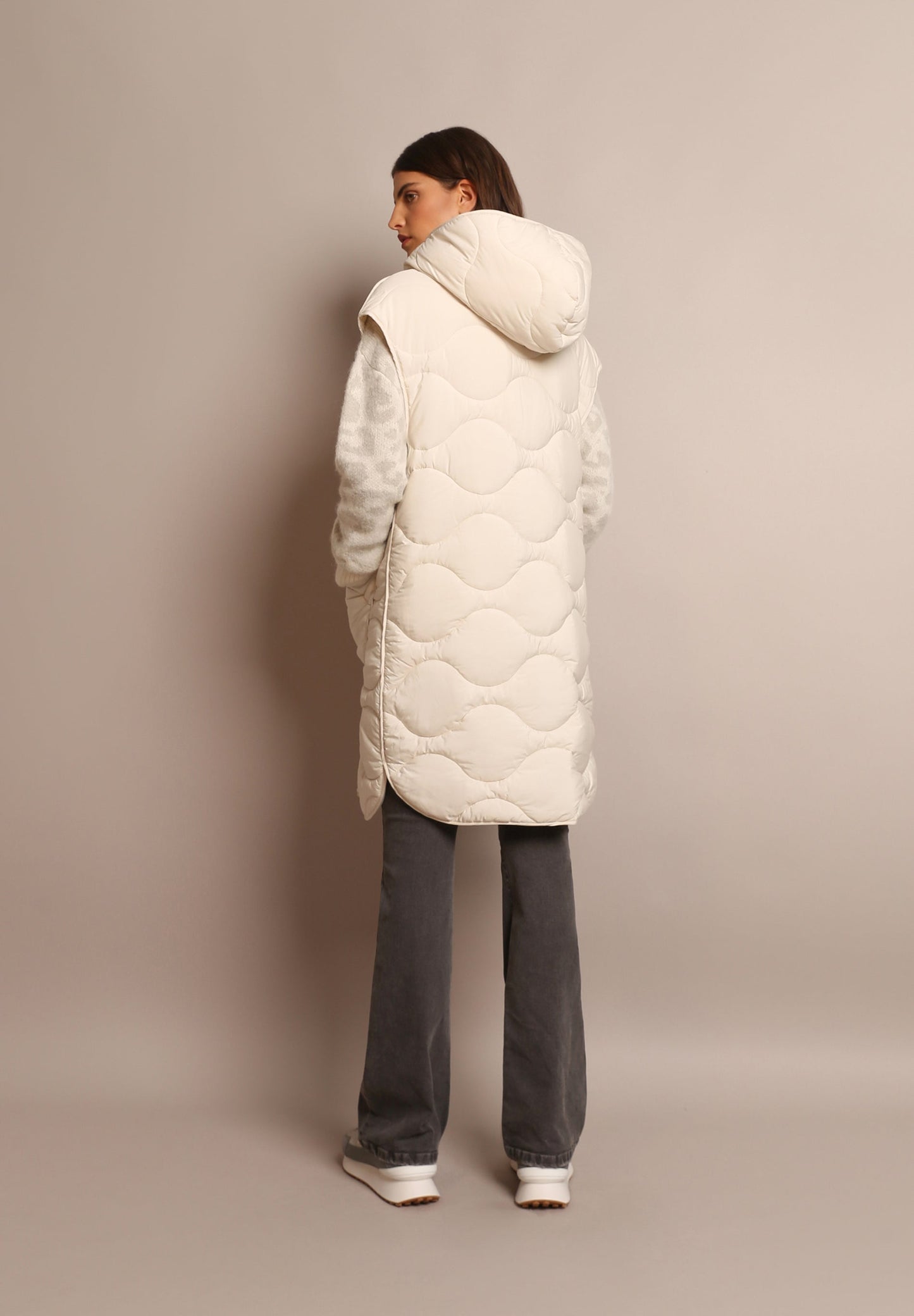 LONG SHEARLING WAISTCOAT