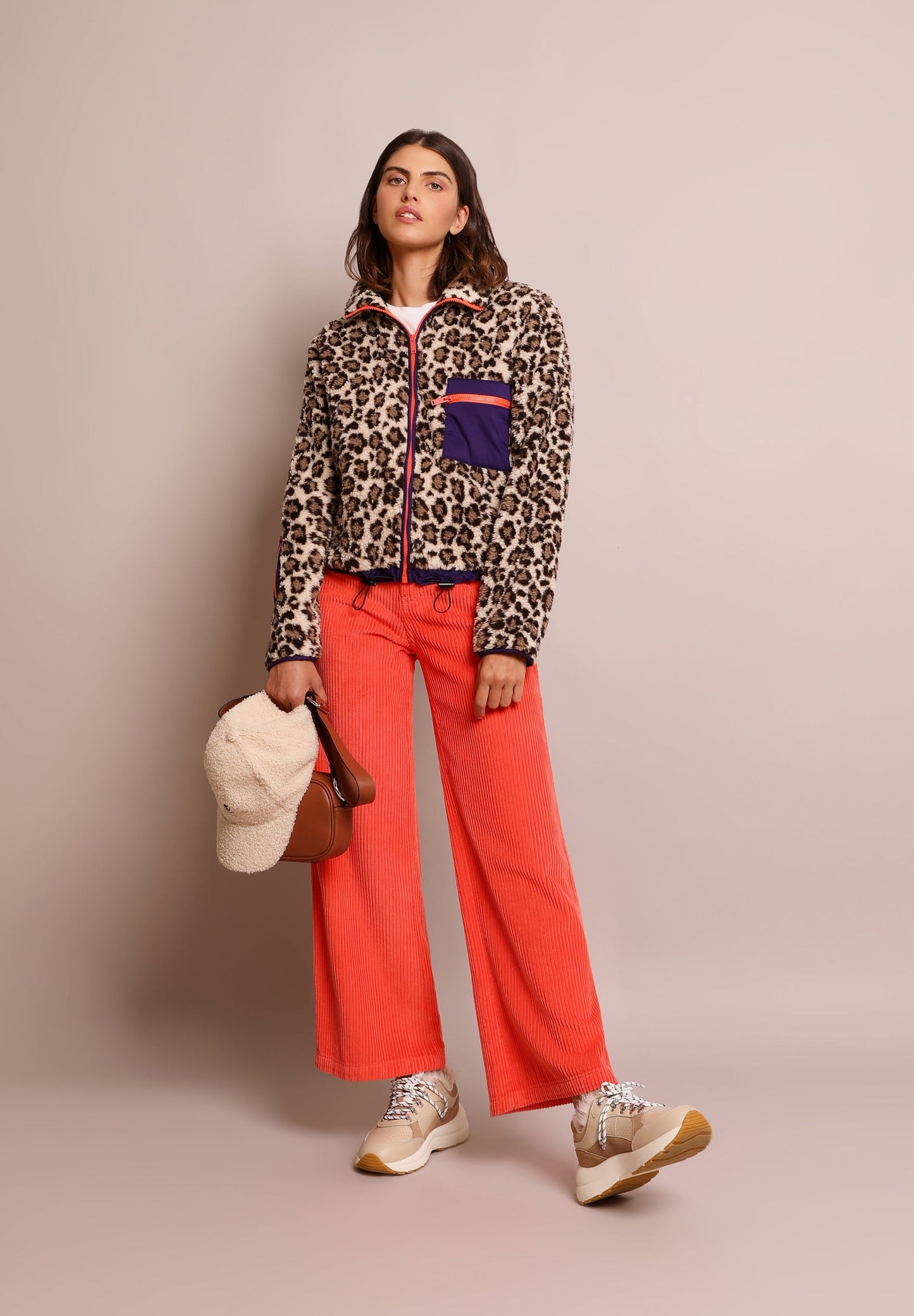 ANIMAL PRINT FLEECE JACKET