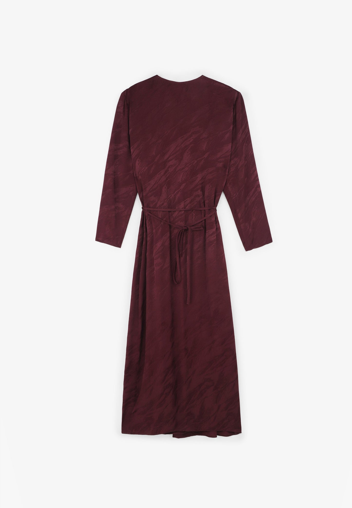 JACQUARD CROSSOVER MIDI DRESS