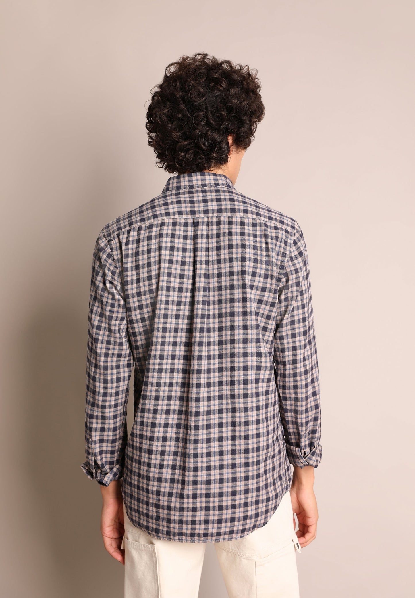 CHECK SHIRT WITH A BUTTON-DOWN COLLAR