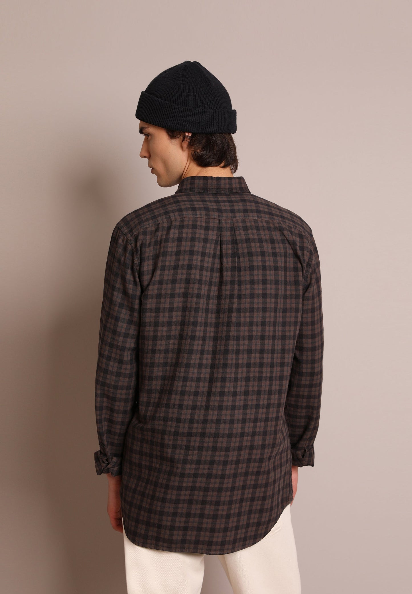 CHECK SHIRT WITH A BUTTON-DOWN COLLAR