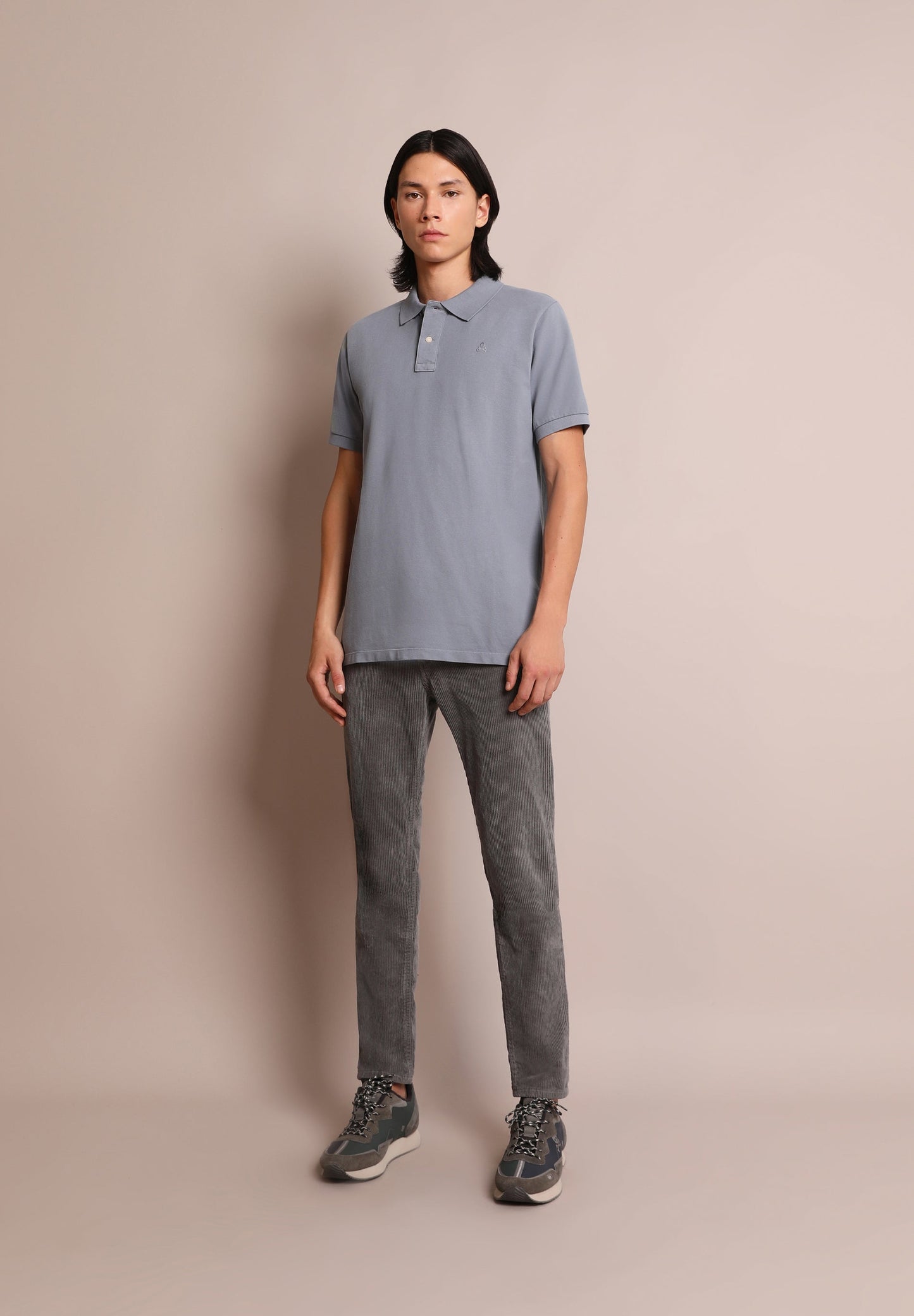 BASIC POLO SHIRT WITH SKULL DETAIL