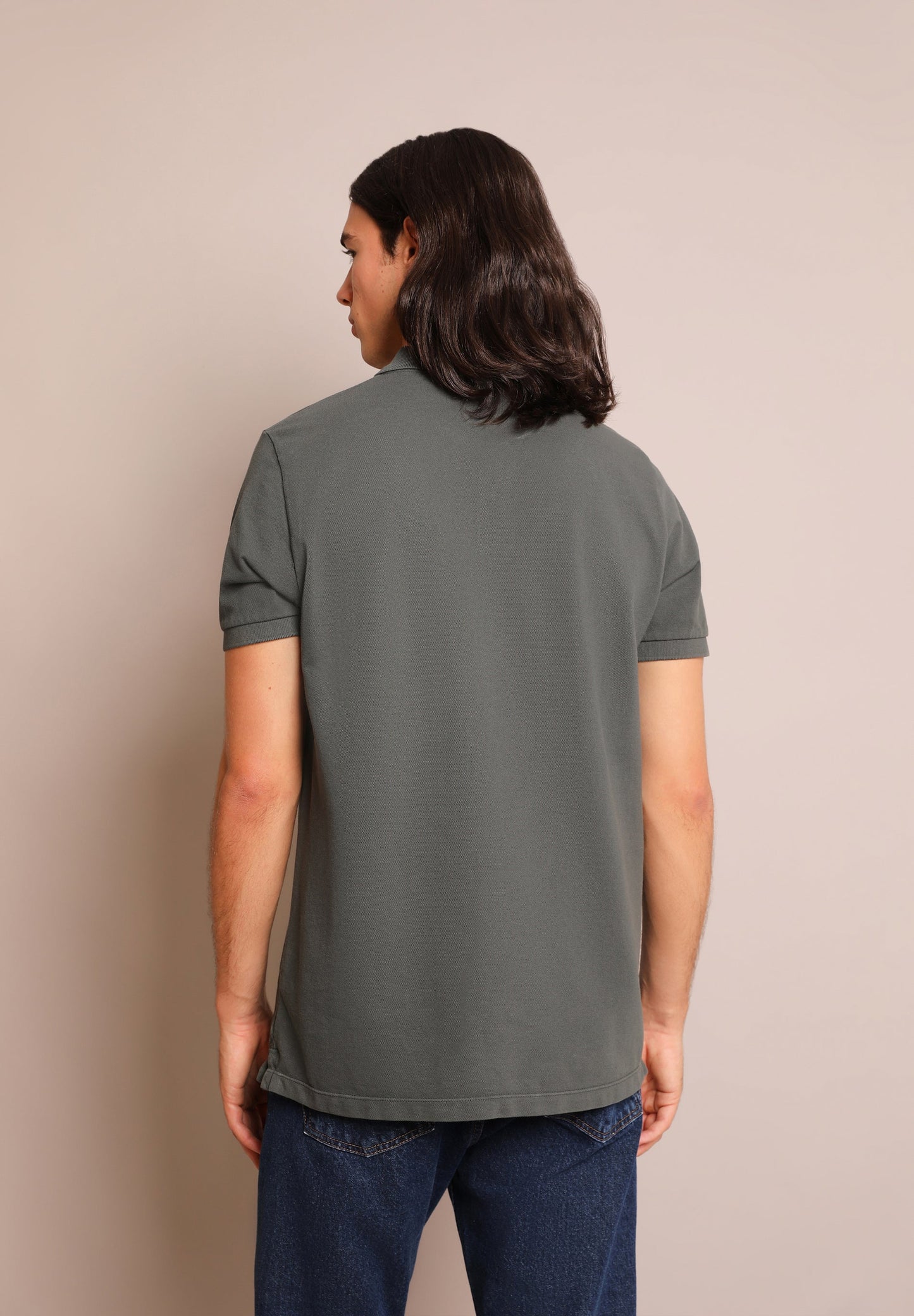 BASIC POLO SHIRT WITH SKULL DETAIL