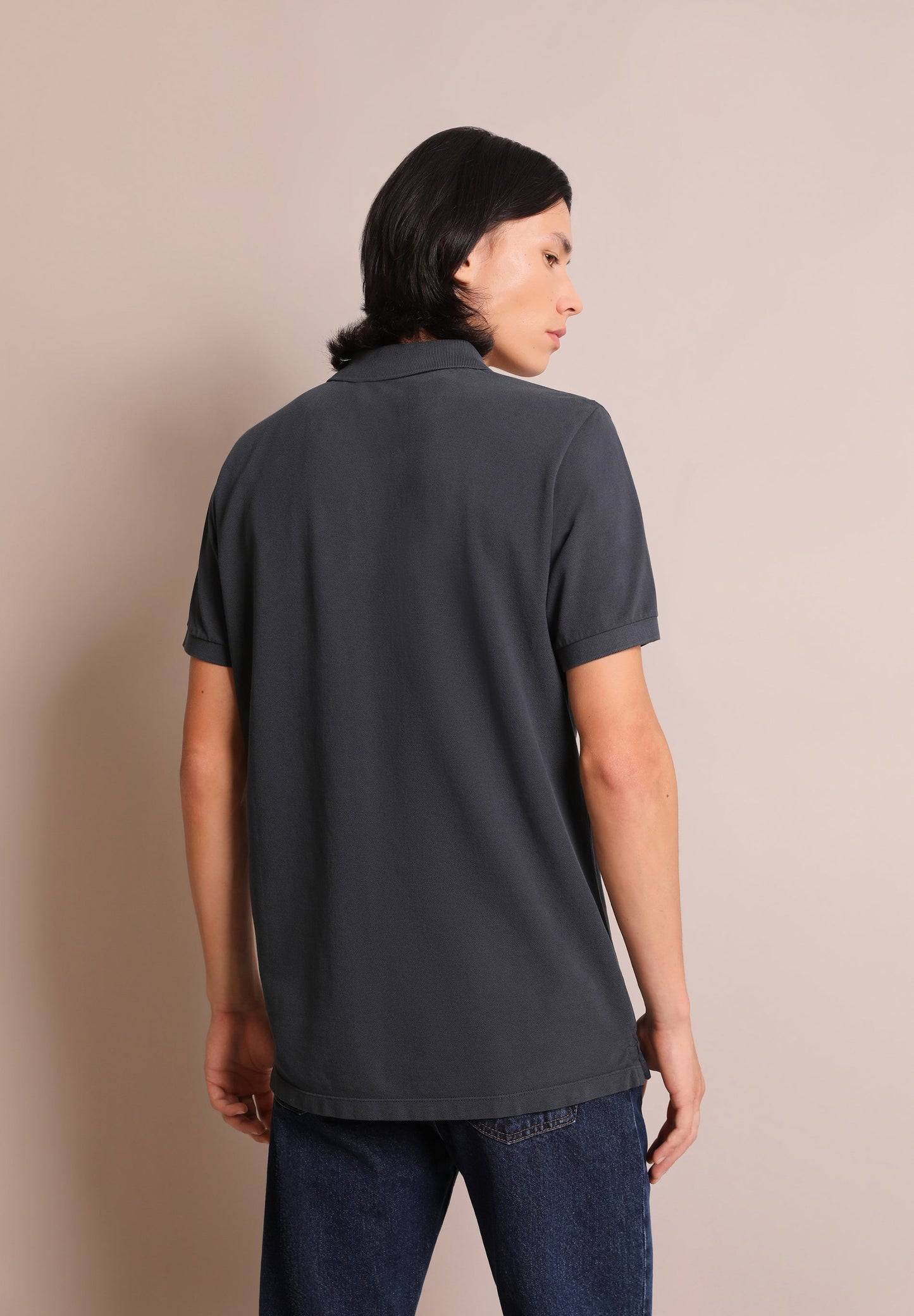 BASIC POLO SHIRT WITH SKULL DETAIL