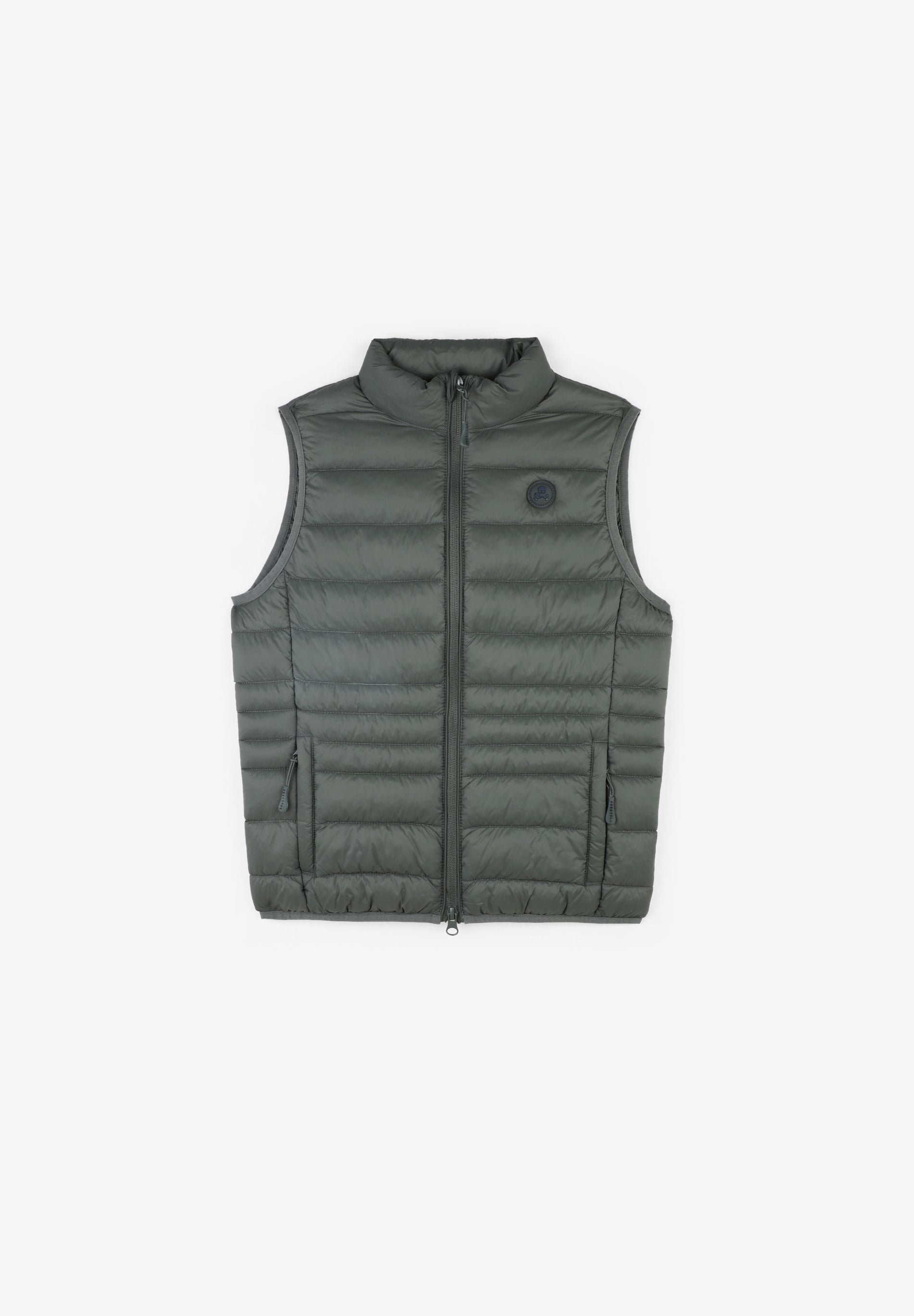 QUILTED GILET WITH SKULL