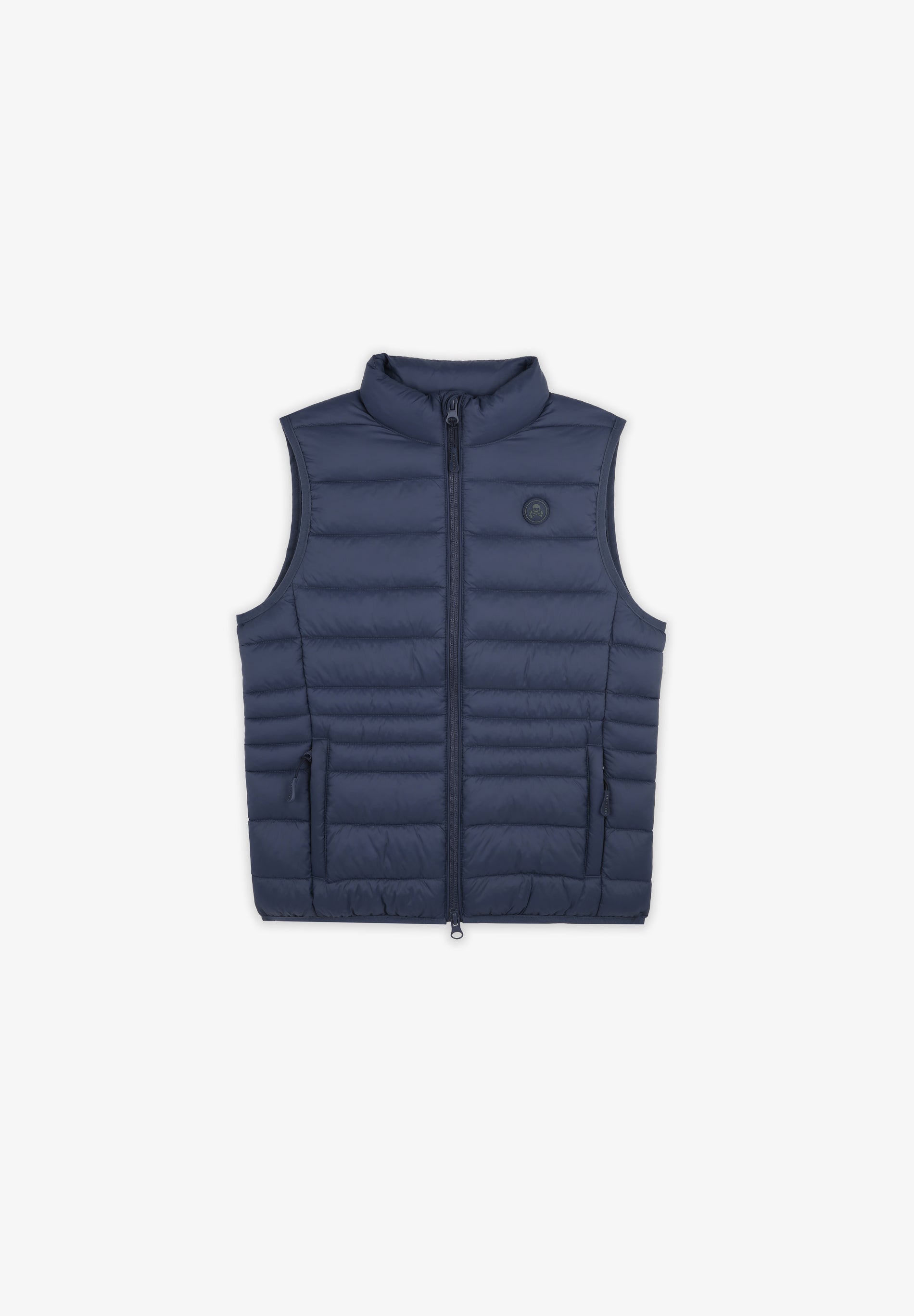 QUILTED GILET WITH SKULL