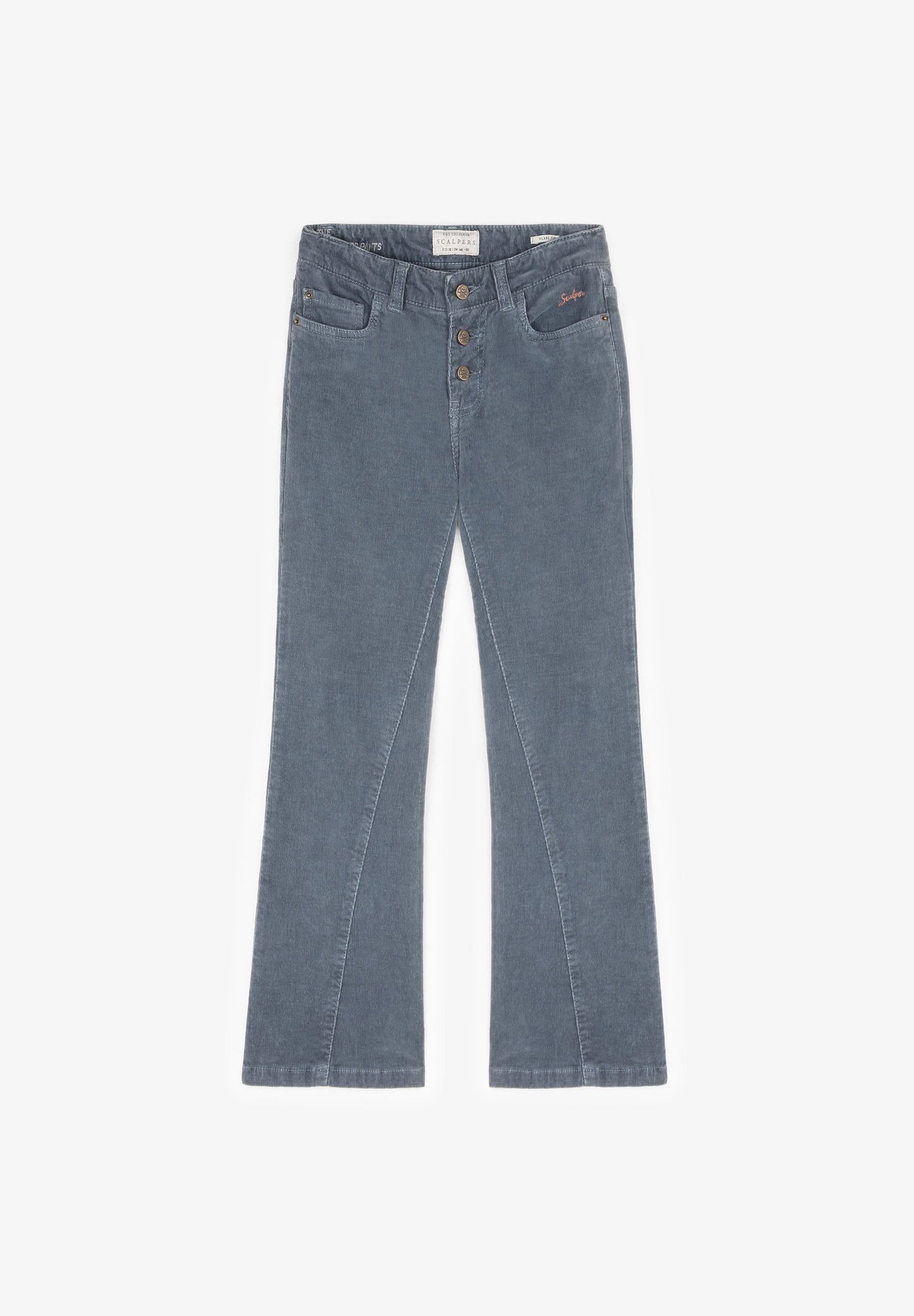 CORDUROY FLARE TROUSERS WITH BUTTONS