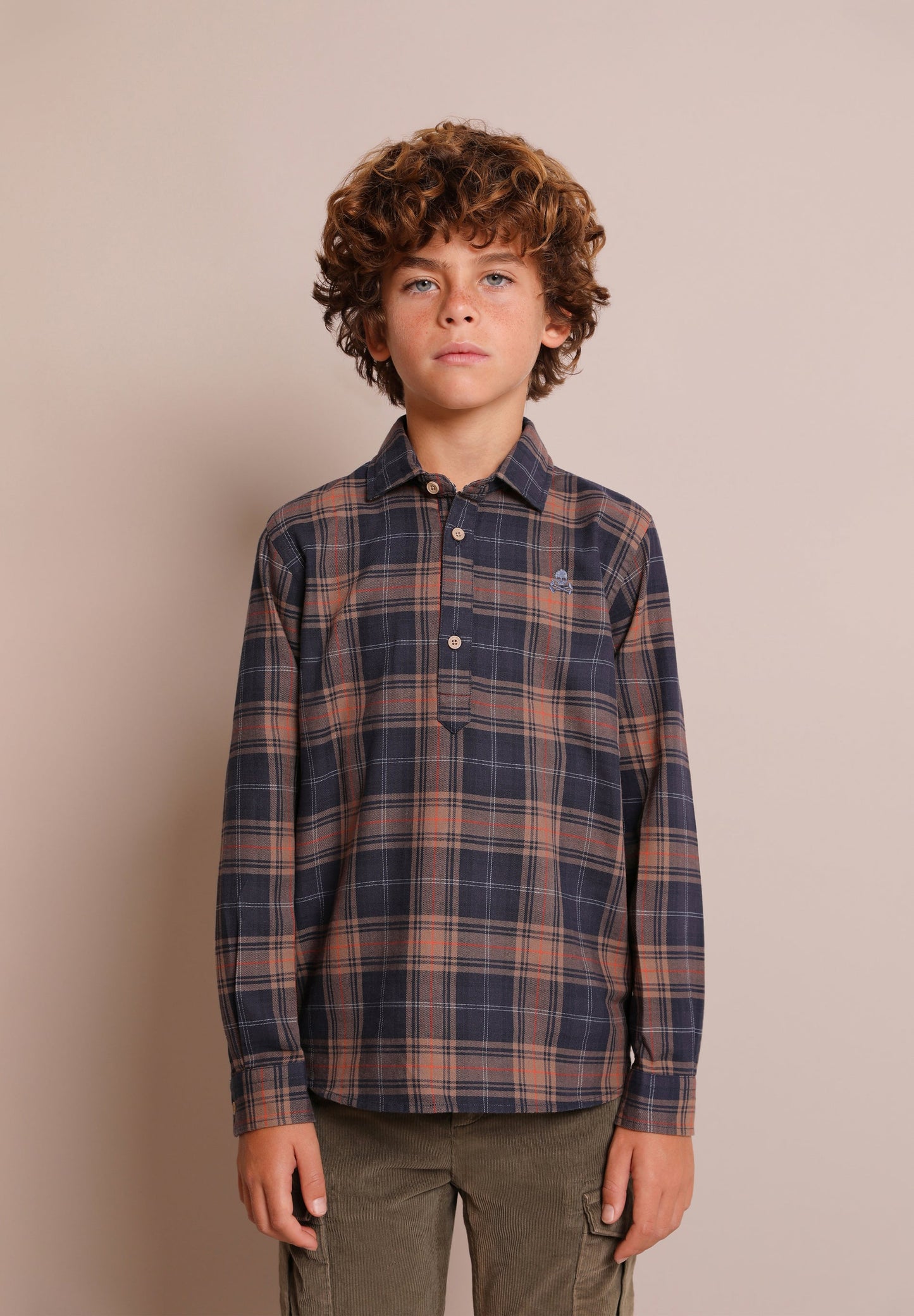 POLO SHIRT WITH WINDOW PANE CHECKS