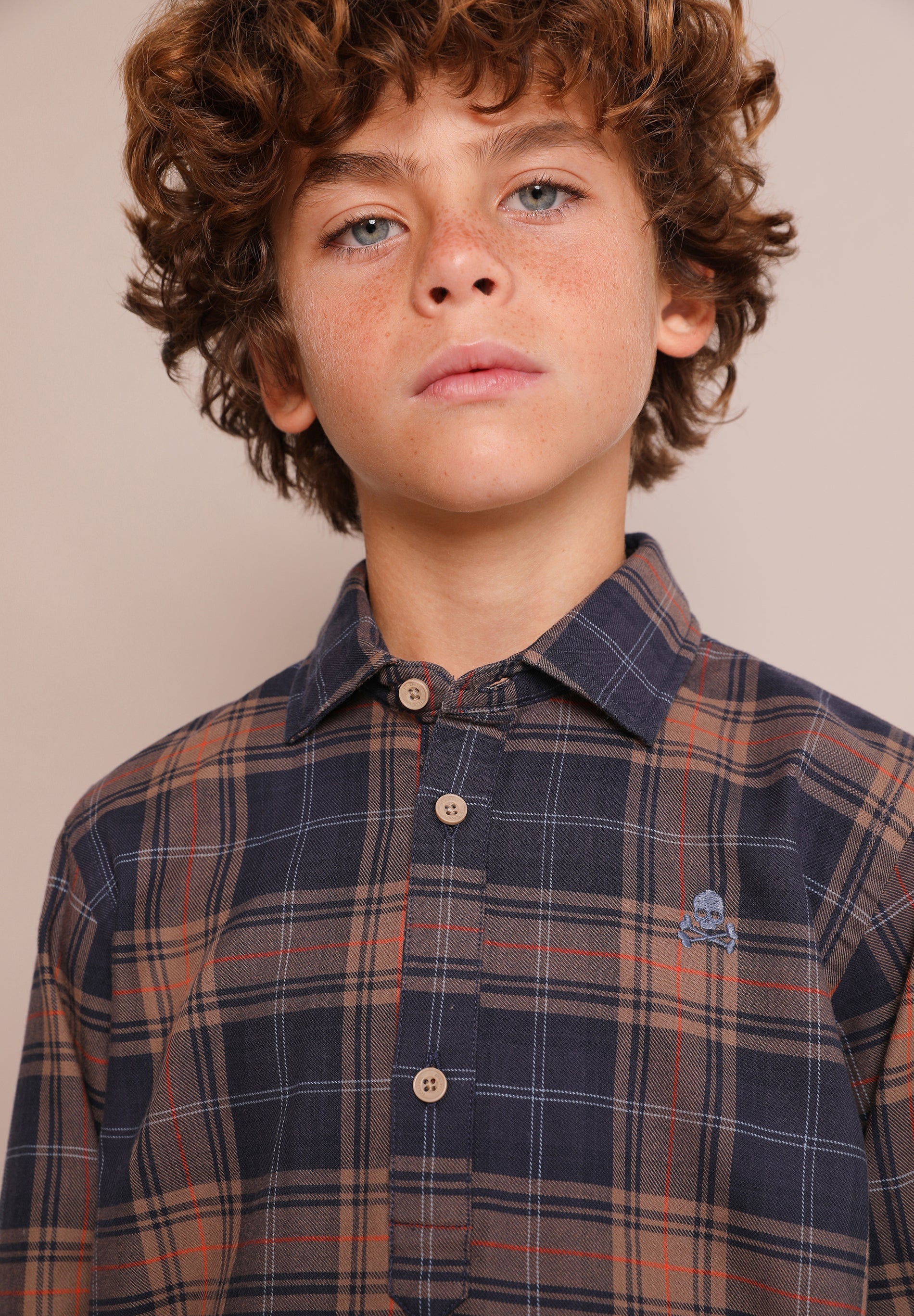 POLO SHIRT WITH WINDOW PANE CHECKS