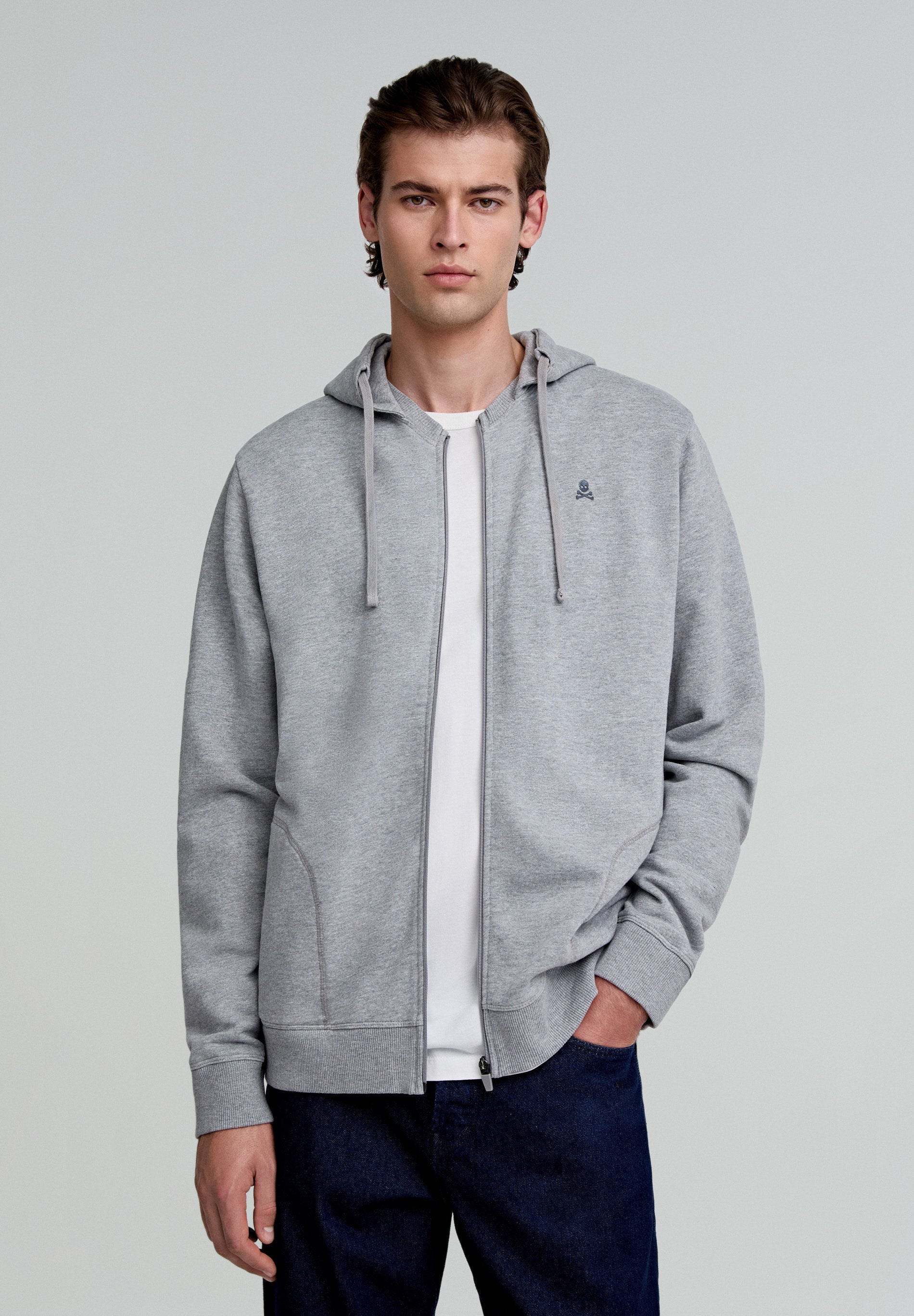 HOODIE WITH CONTRAST SKULL