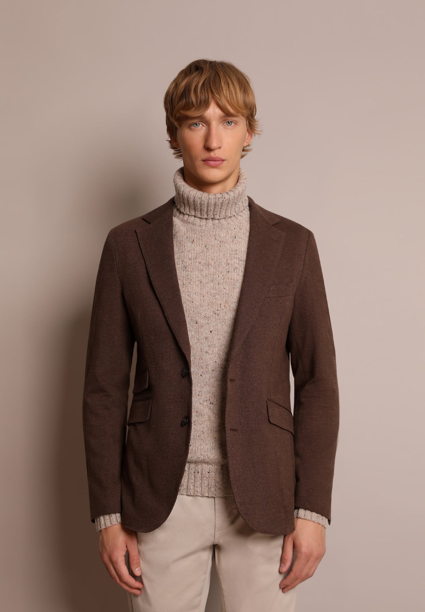 CHECKED COTTON BLAZER