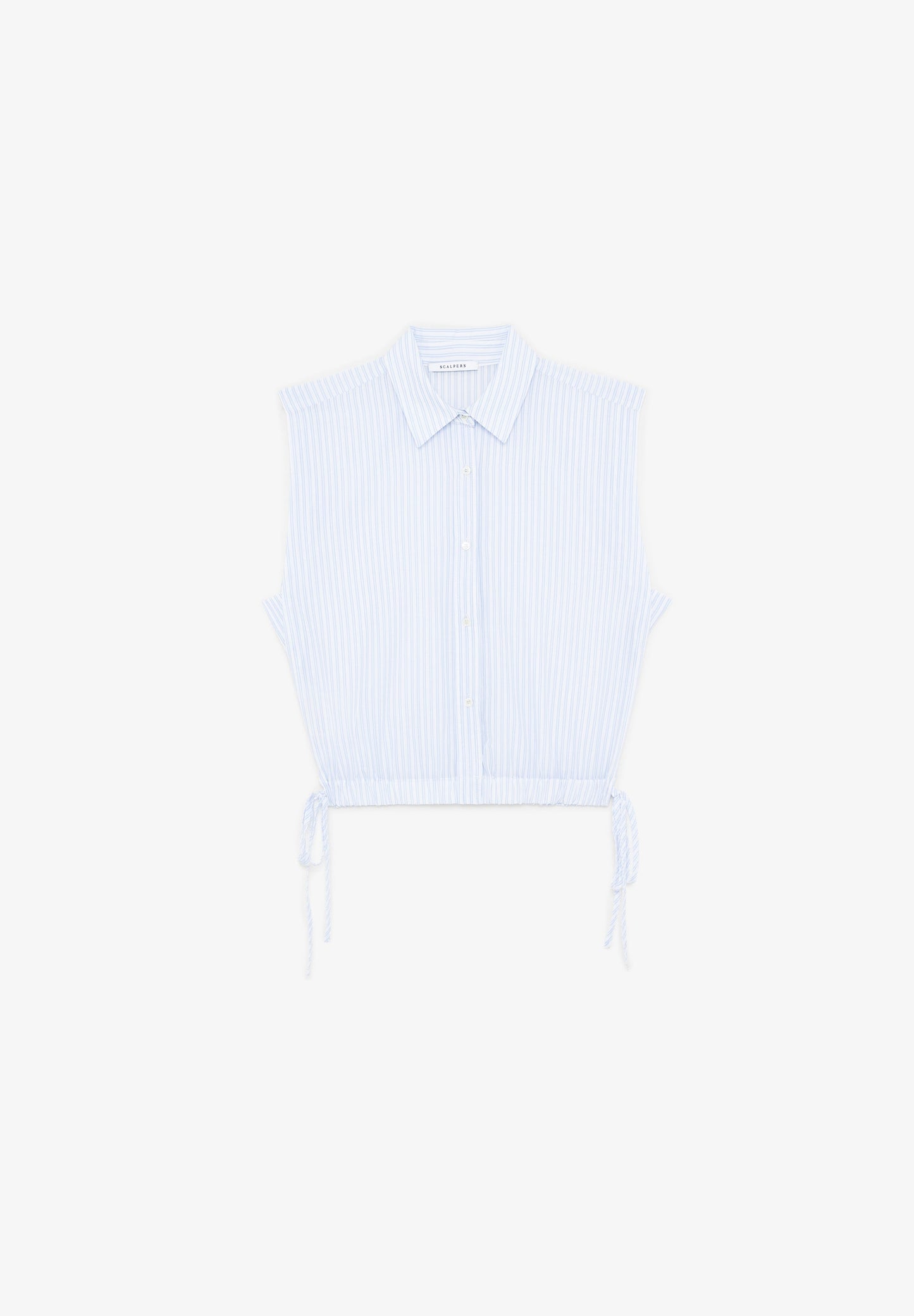 GATHERED STRIPED SHIRT