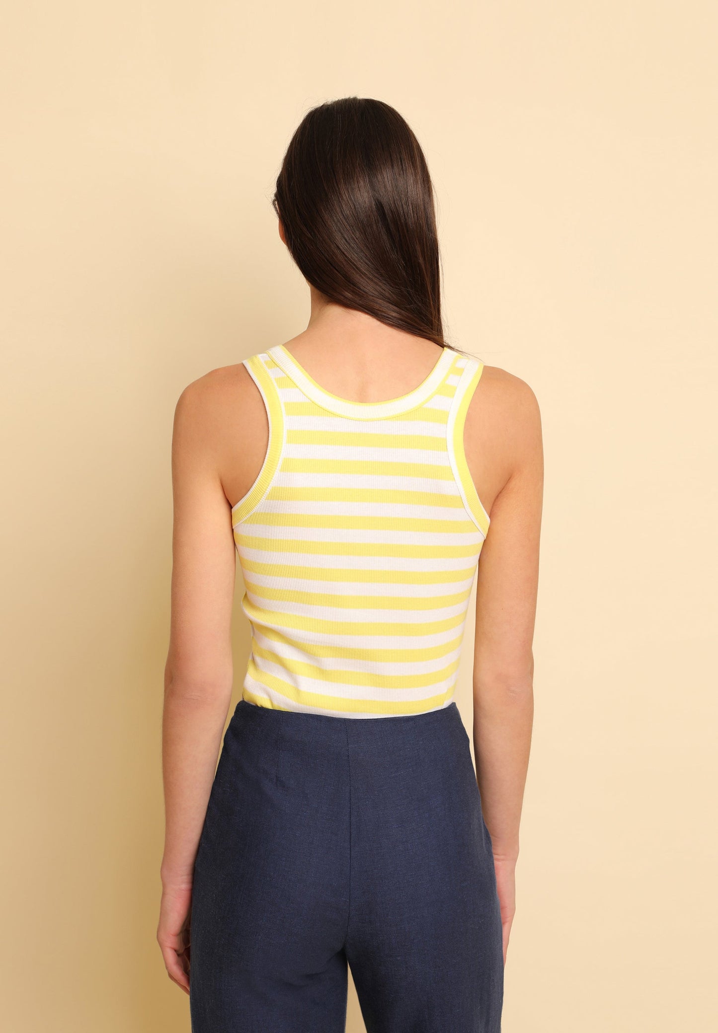 STRIPED STRAPPY T-SHIRT