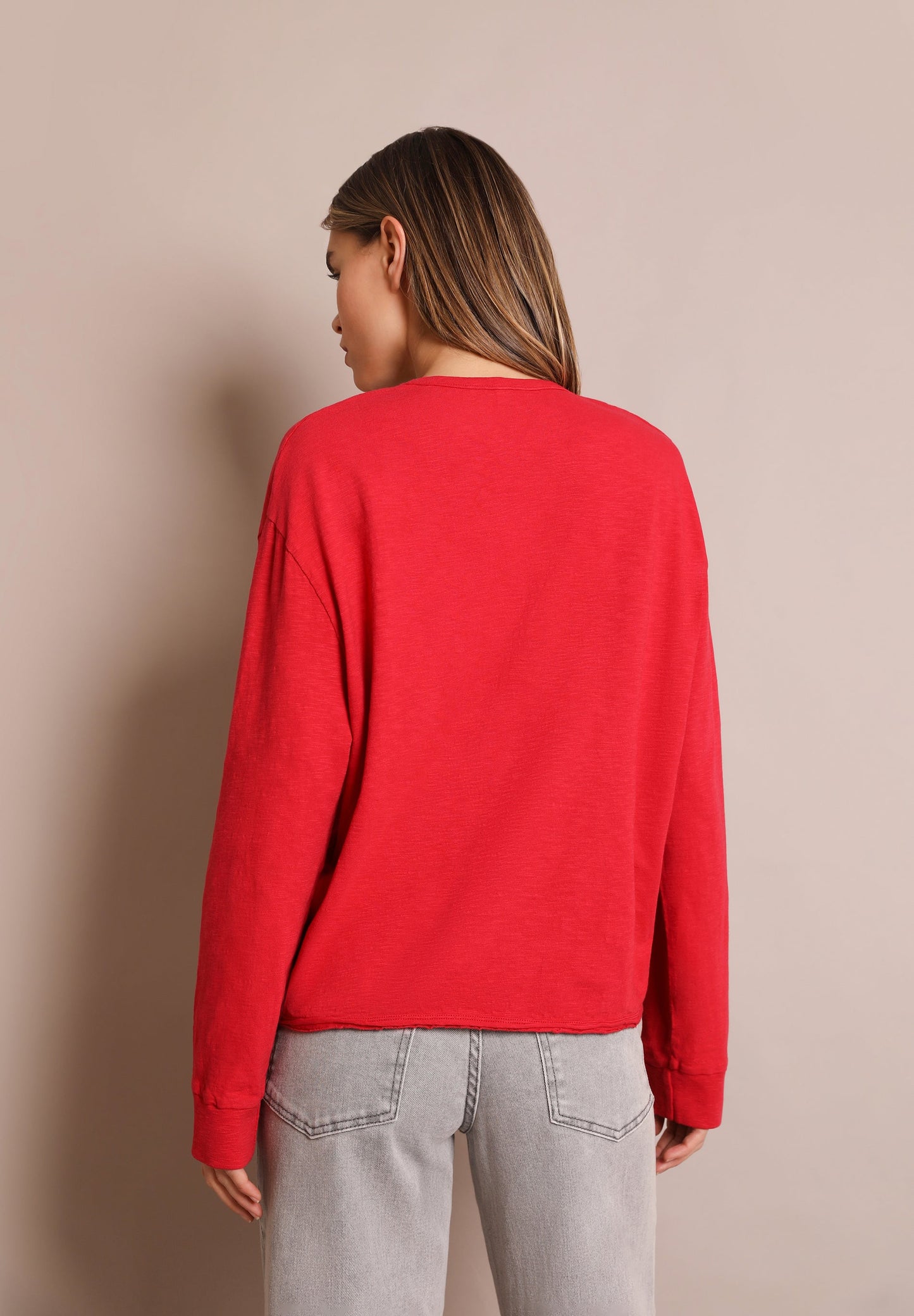 LONG SLEEVE RIBBED T-SHIRT