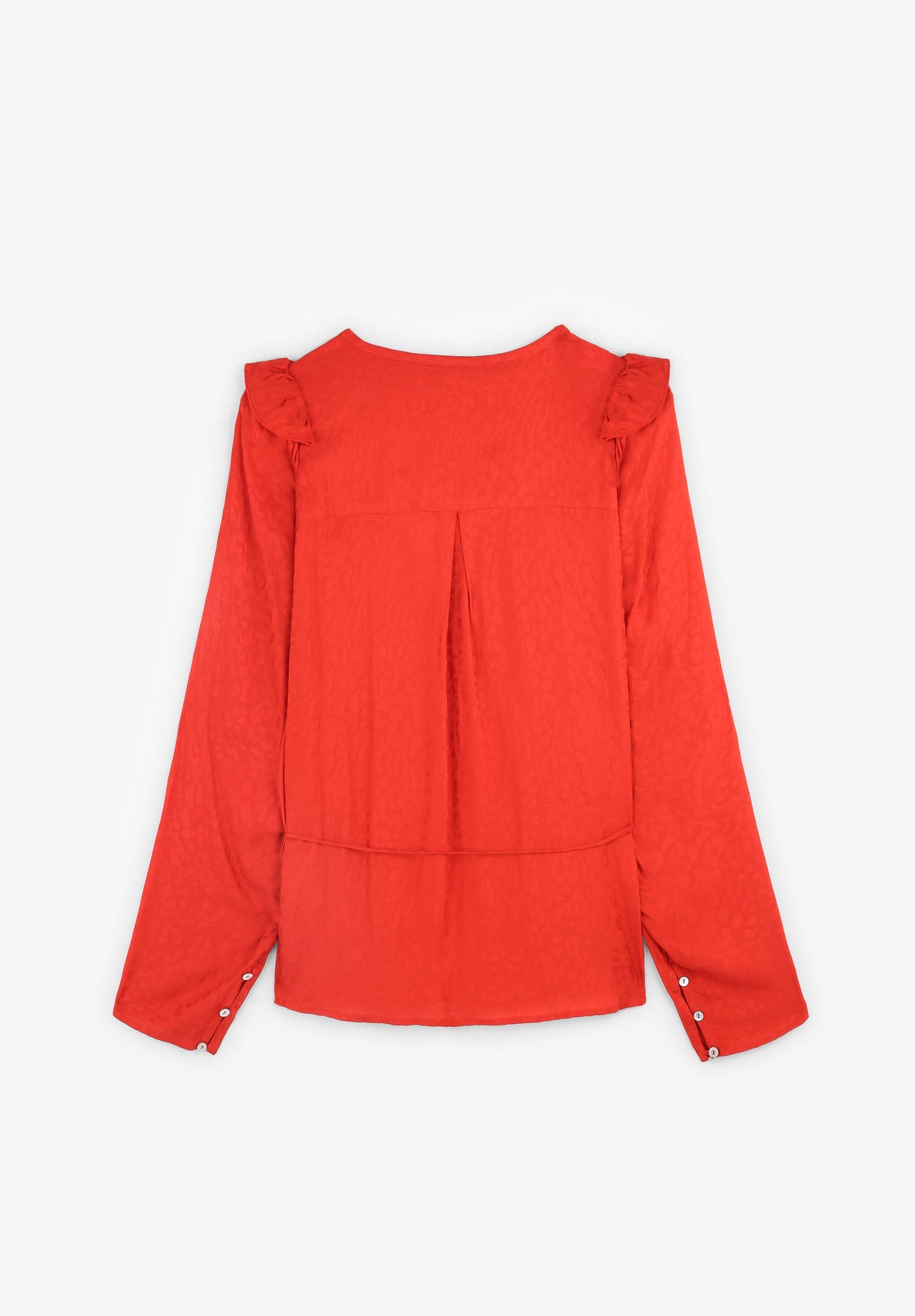 JACQUARD BLOUSE WITH BOW