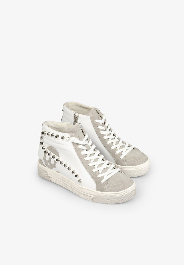 HIGH TOP STUDDED SNEAKERS