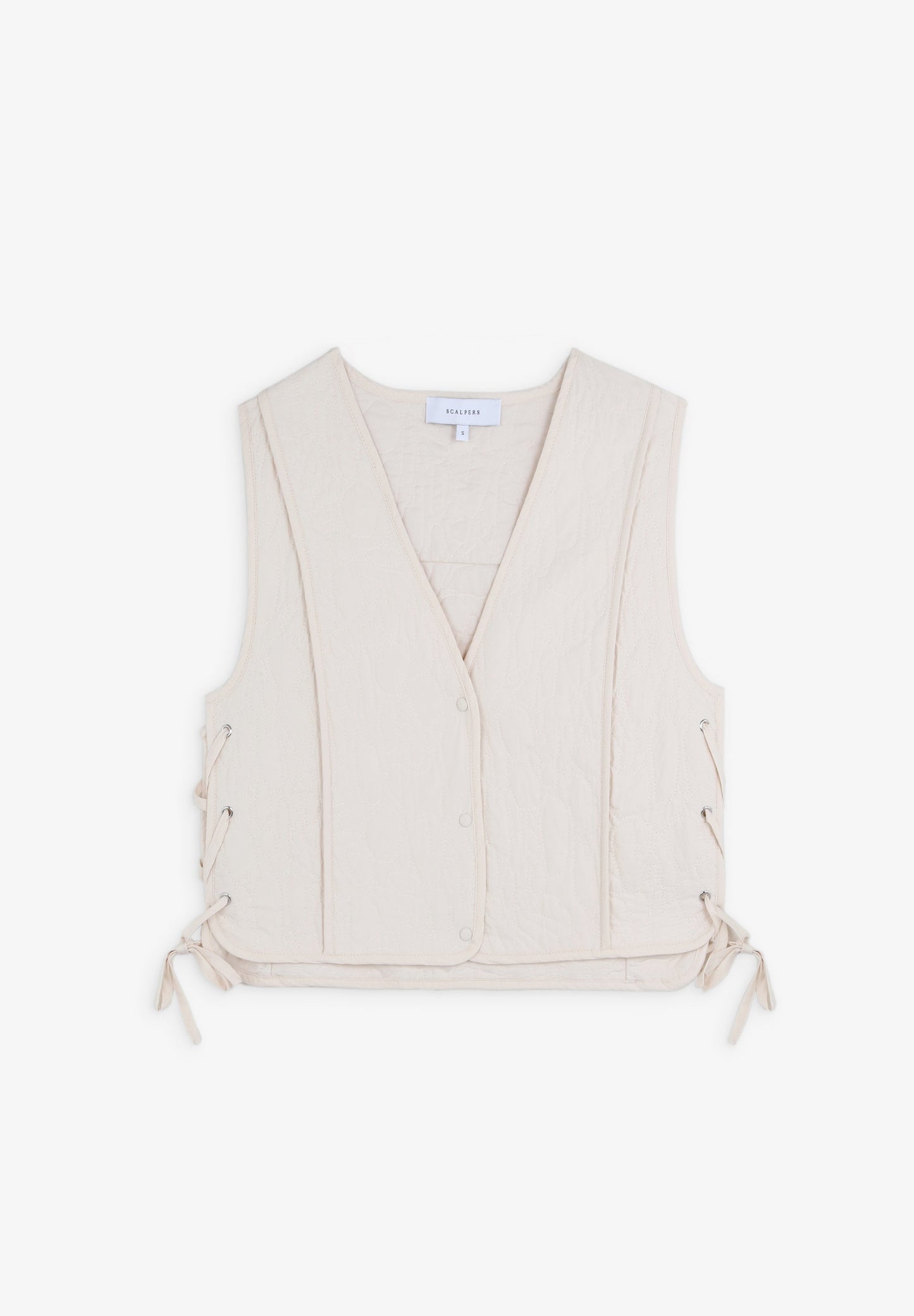 PUFFER VEST WITH TIES