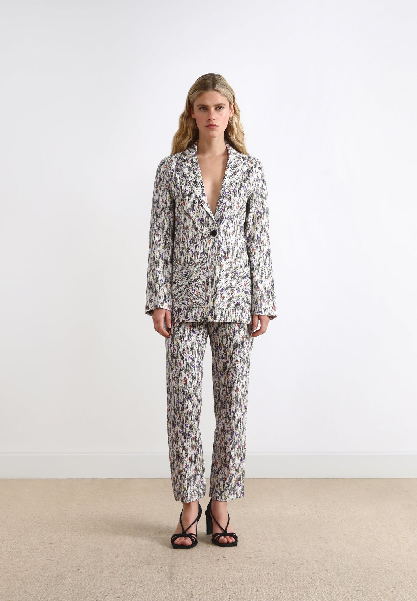 MULTICOLOURED LINEN TROUSERS