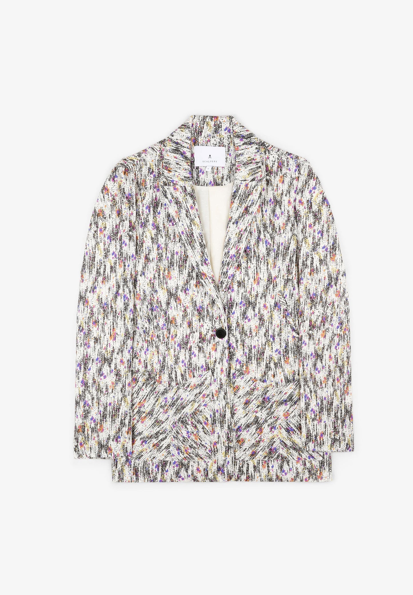 MULTICOLOURED LINEN BLAZER