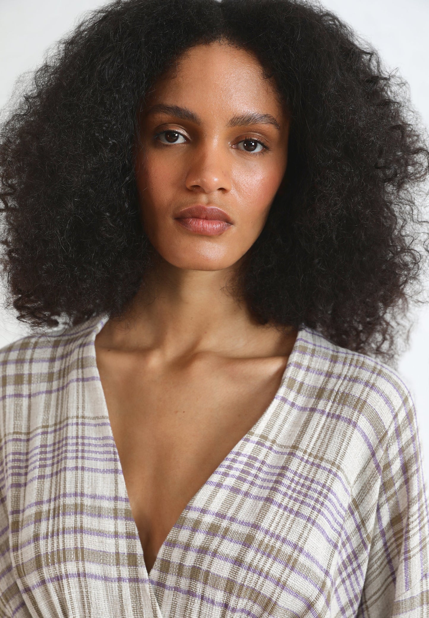 CHECK JACKET WITH BUTTON