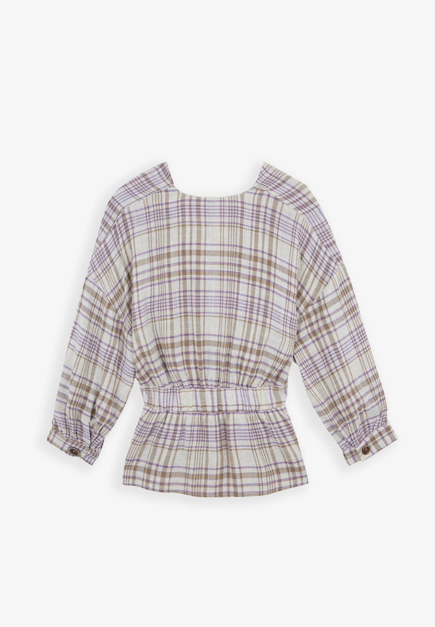 CHECK JACKET WITH BUTTON