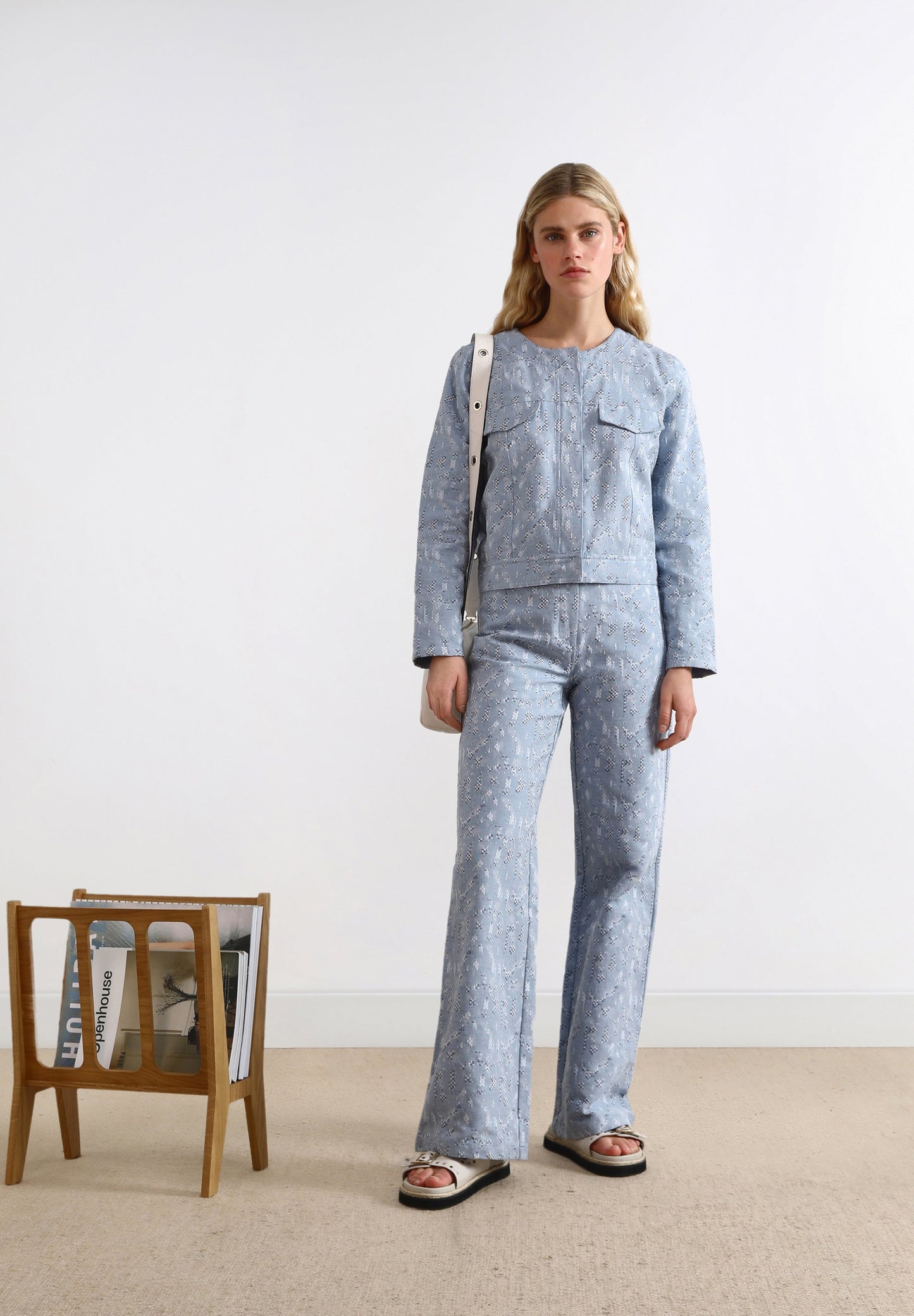 DENIM JACQUARD JACKET