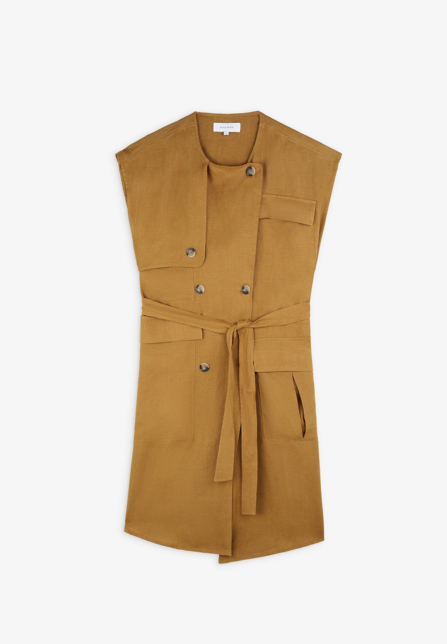 LONG LINEN WAISTCOAT