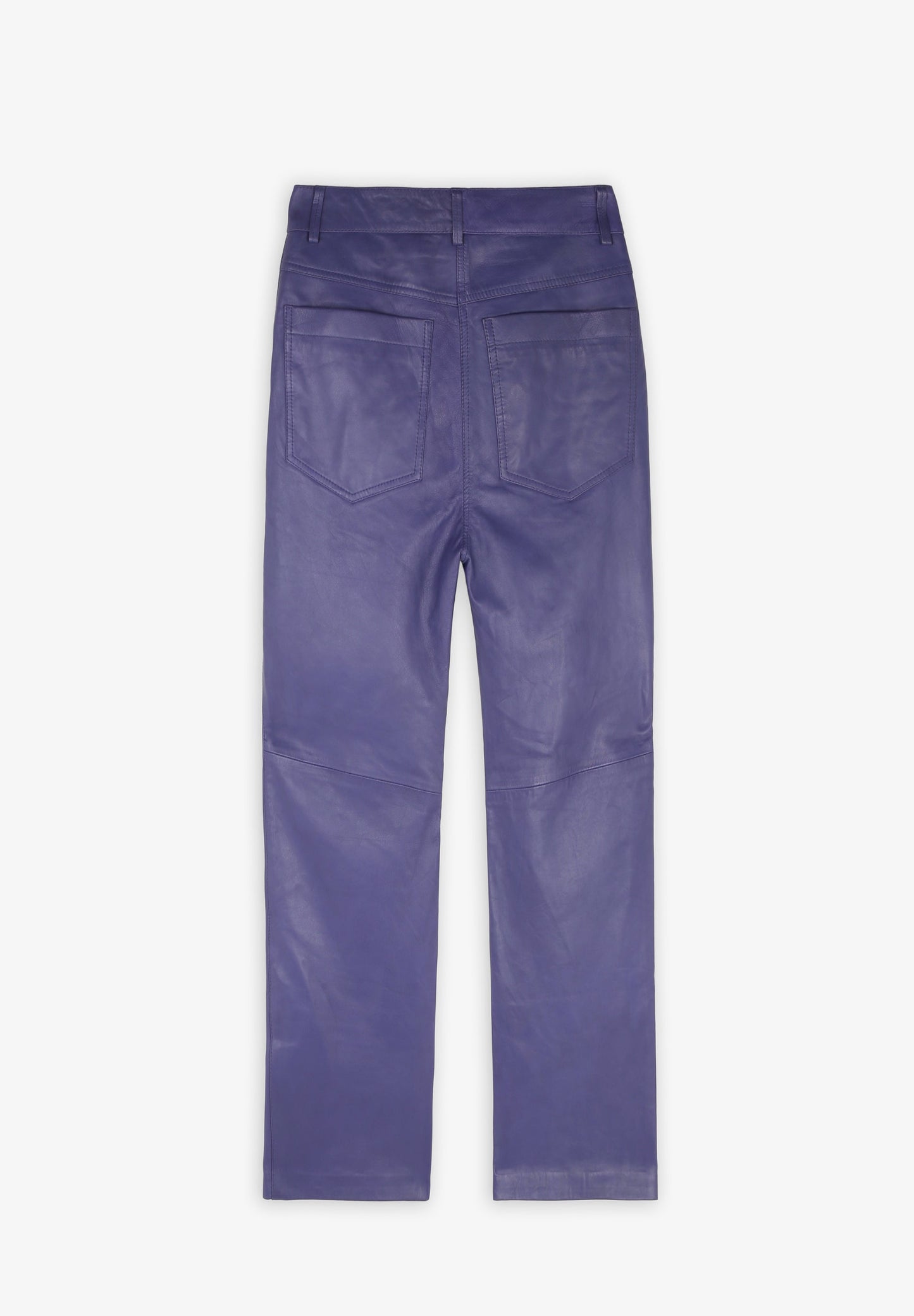 SLIM FIT FLARED LEATHER TROUSERS