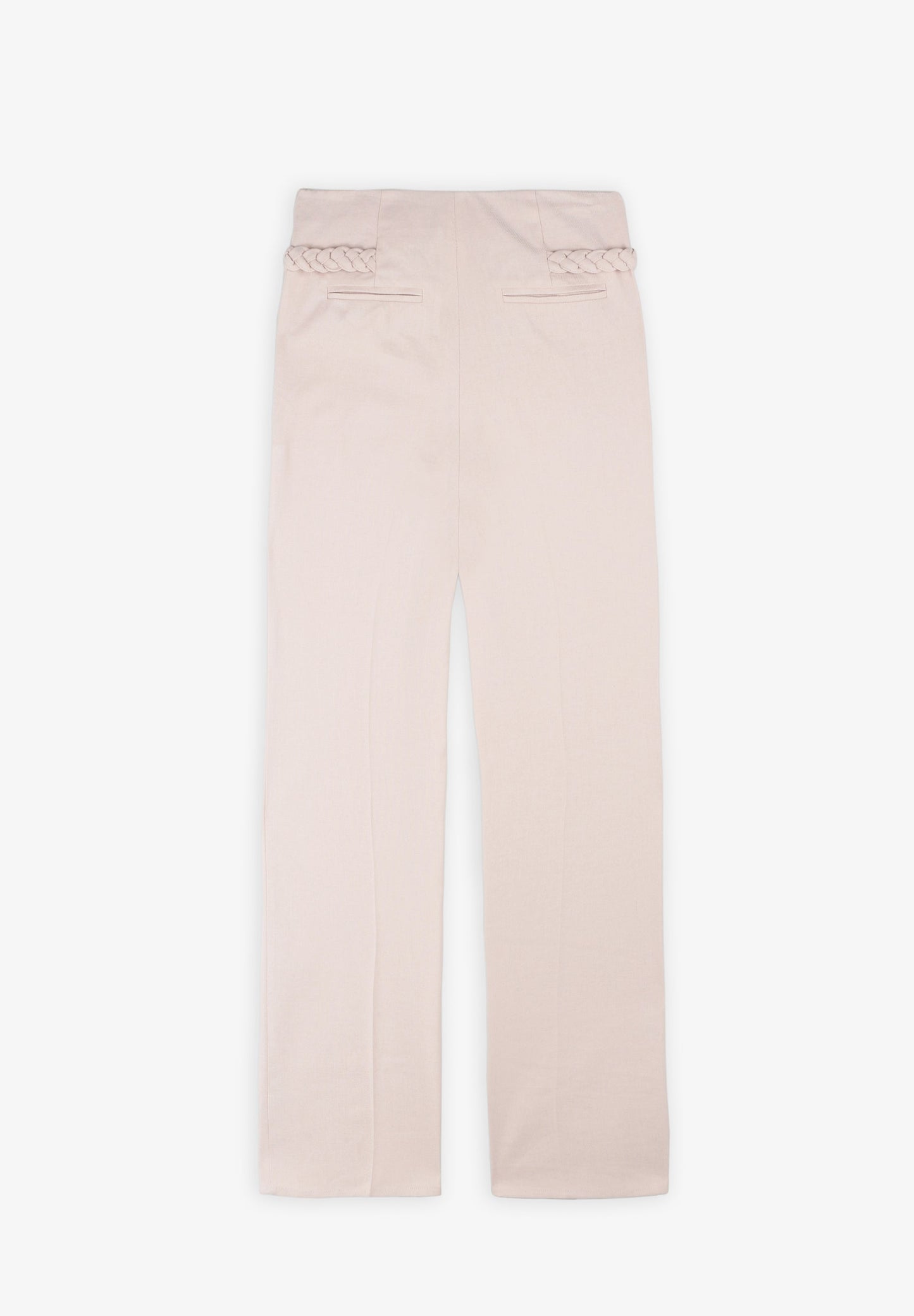 LINEN TROUSERS WITH BRAIDED DETAILS