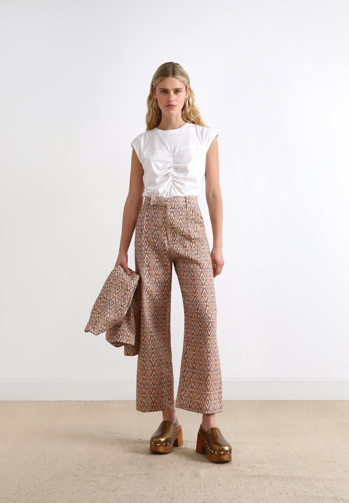 ETHNIC LINEN TROUSERS