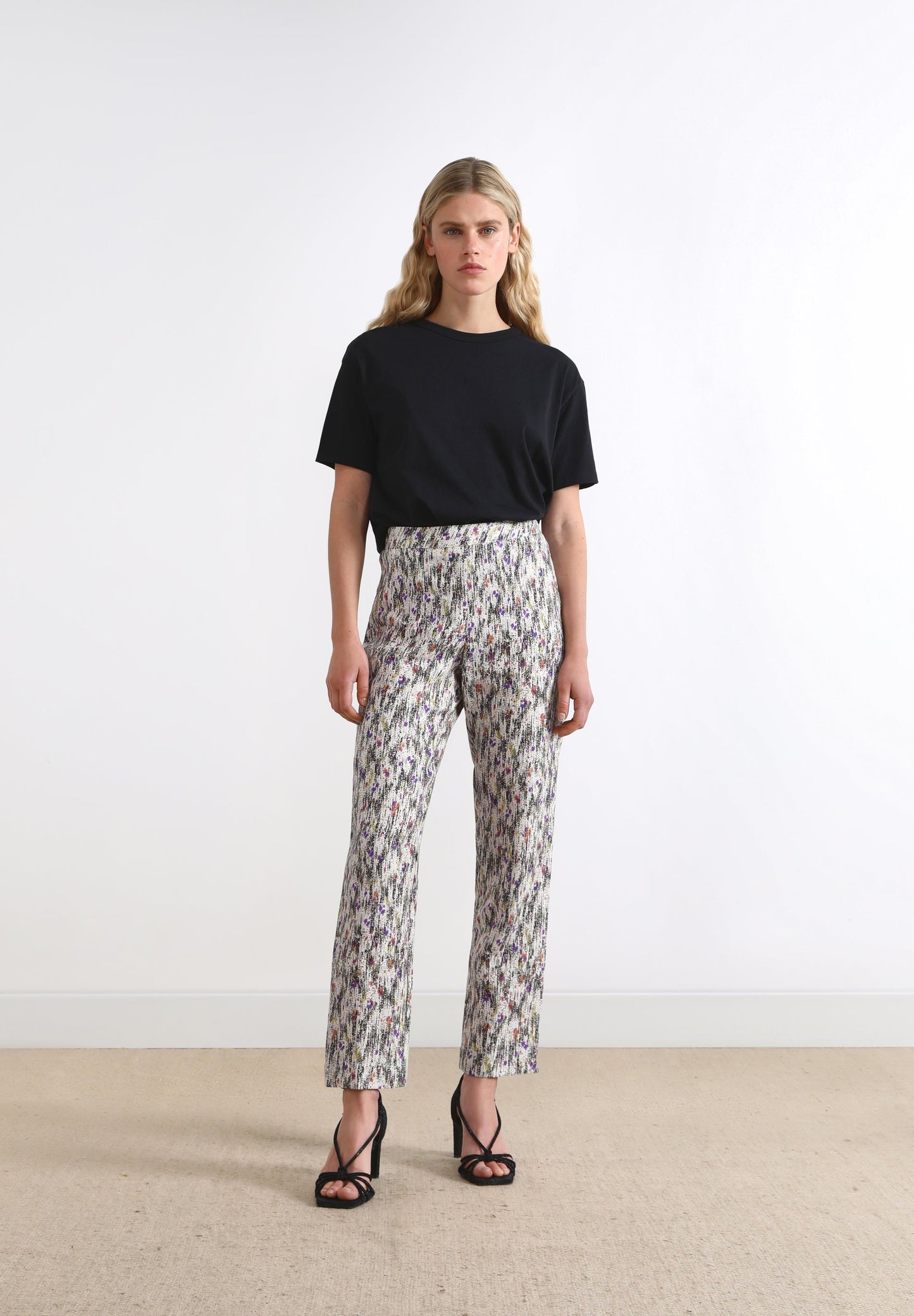 MULTICOLOURED LINEN TROUSERS