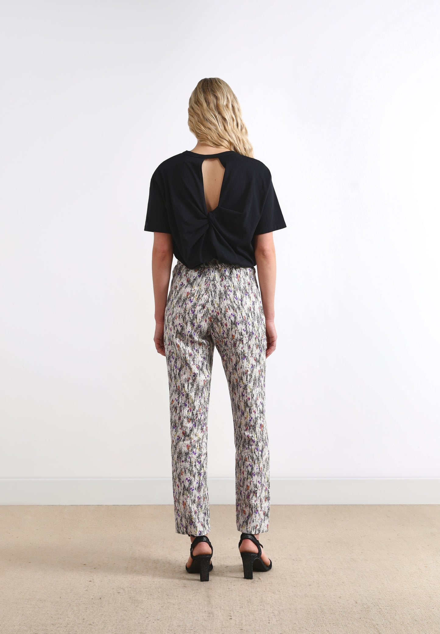 MULTICOLOURED LINEN TROUSERS