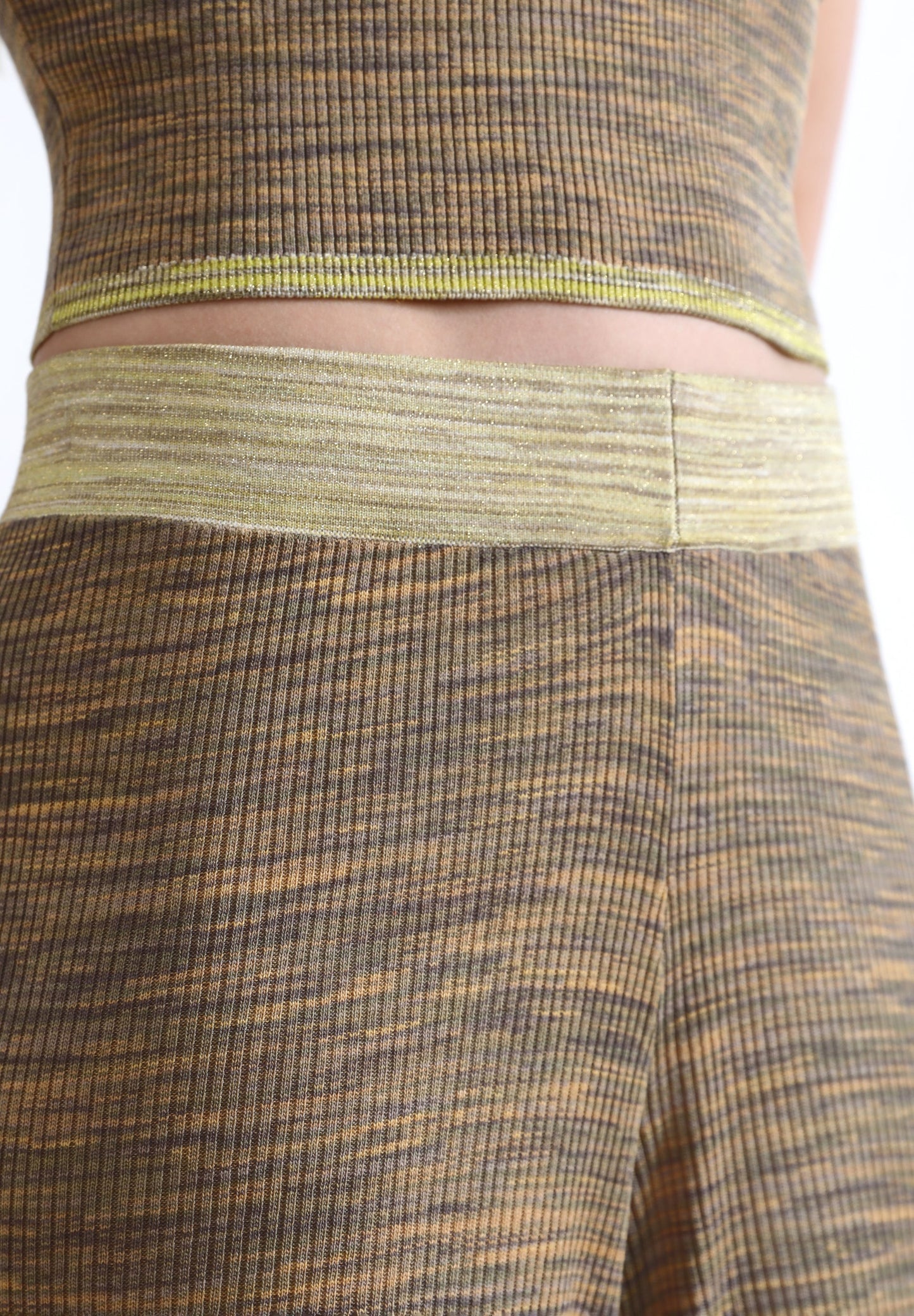 FLARED KNIT TROUSERS