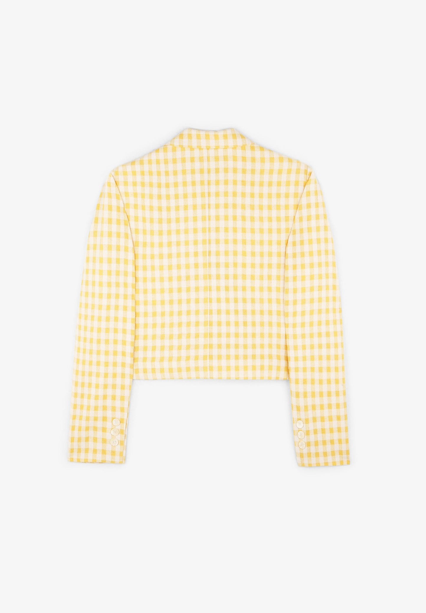 CROPPED GINGHAM BLAZER