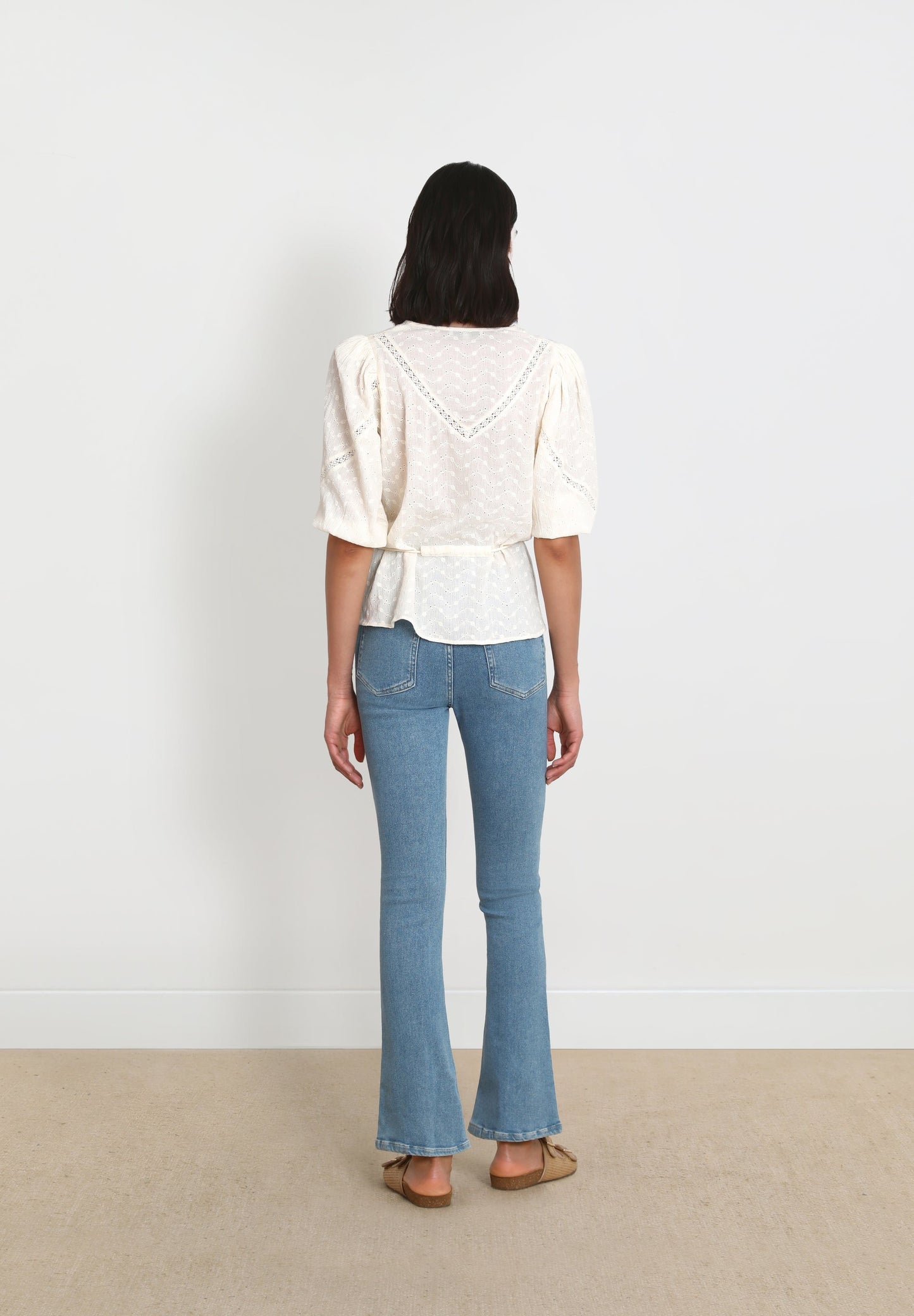 BOOTCUT JEANS WITH SEAM DETAILS