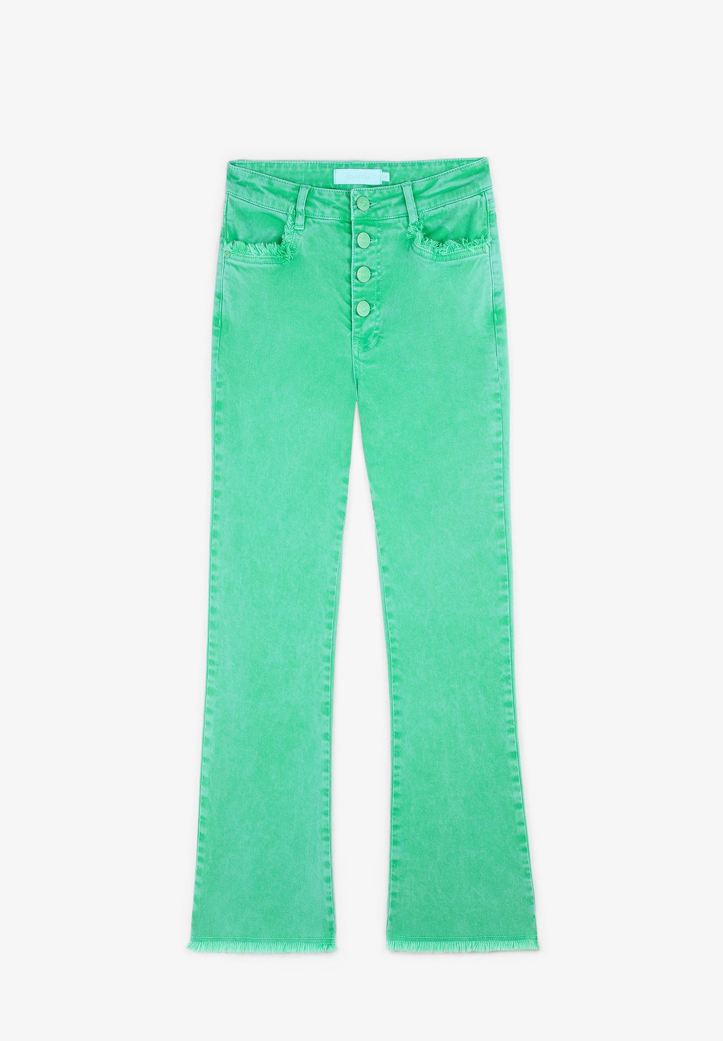 FADED ANKLE FLARED JEANS